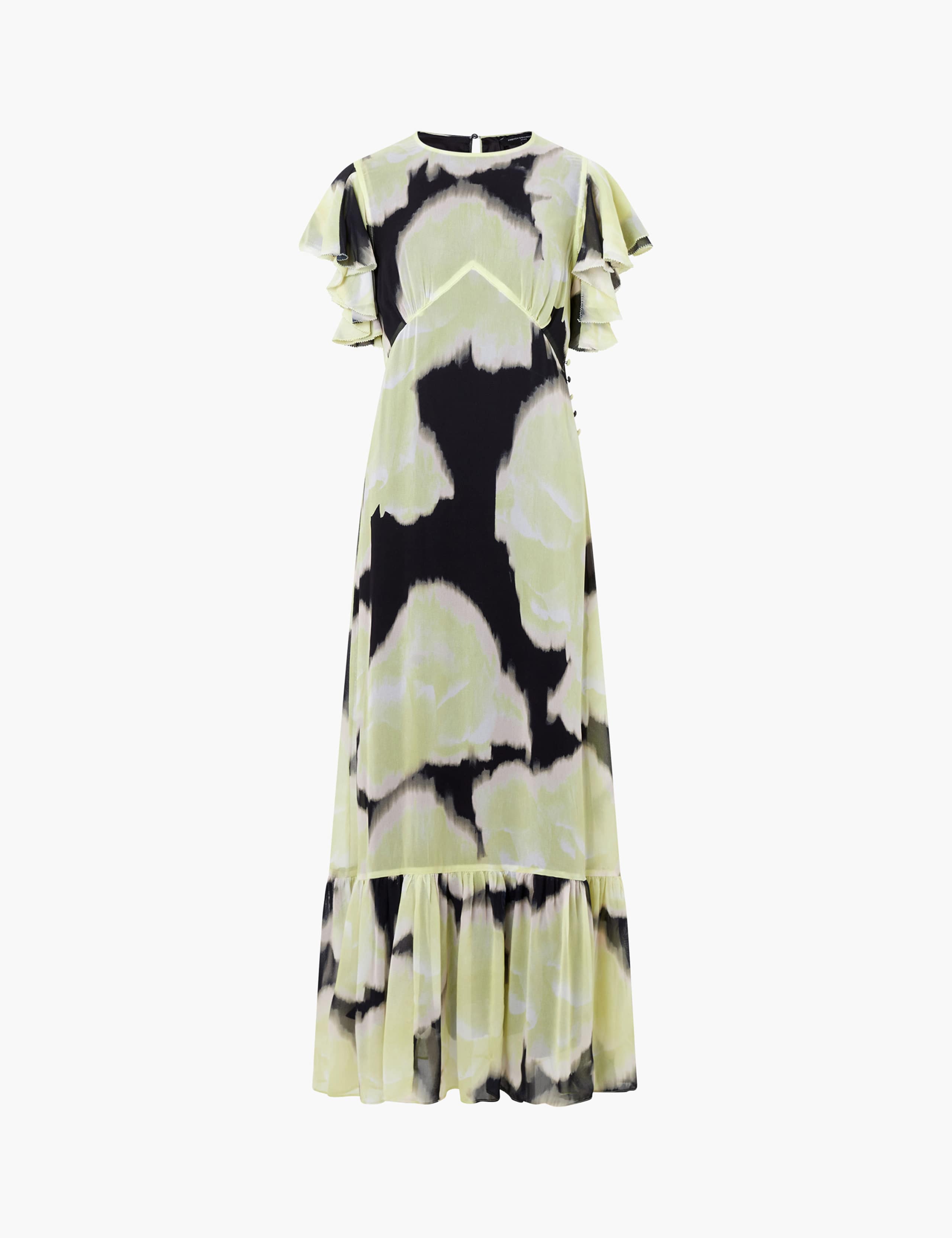 Chiffon Printed Maxi Tiered Dress