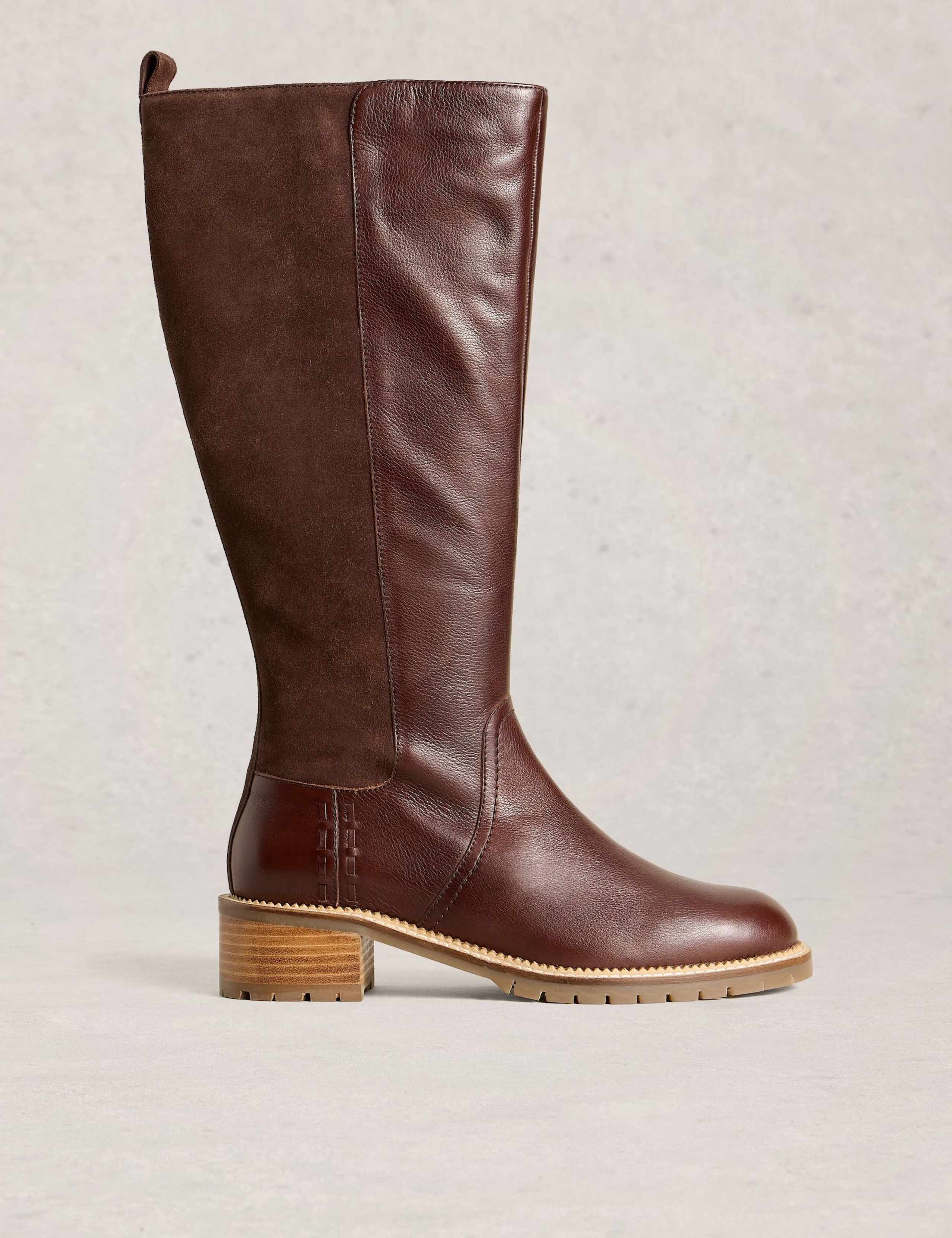 Leather Knee High Boot