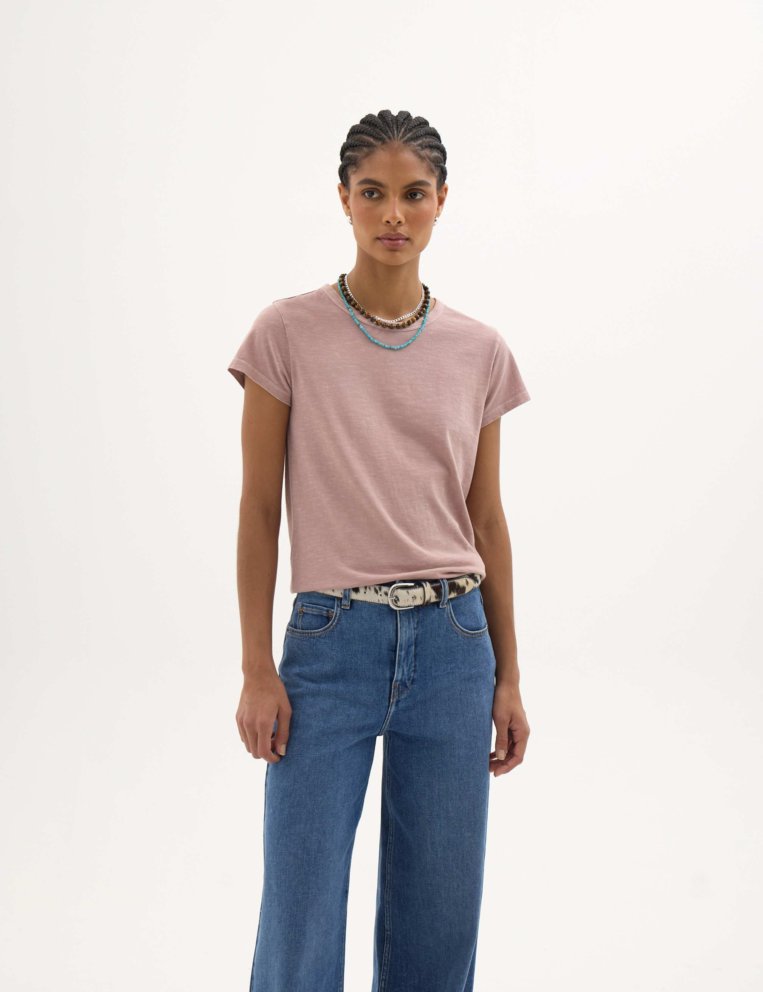 Pure Cotton Crew Neck T-Shirt