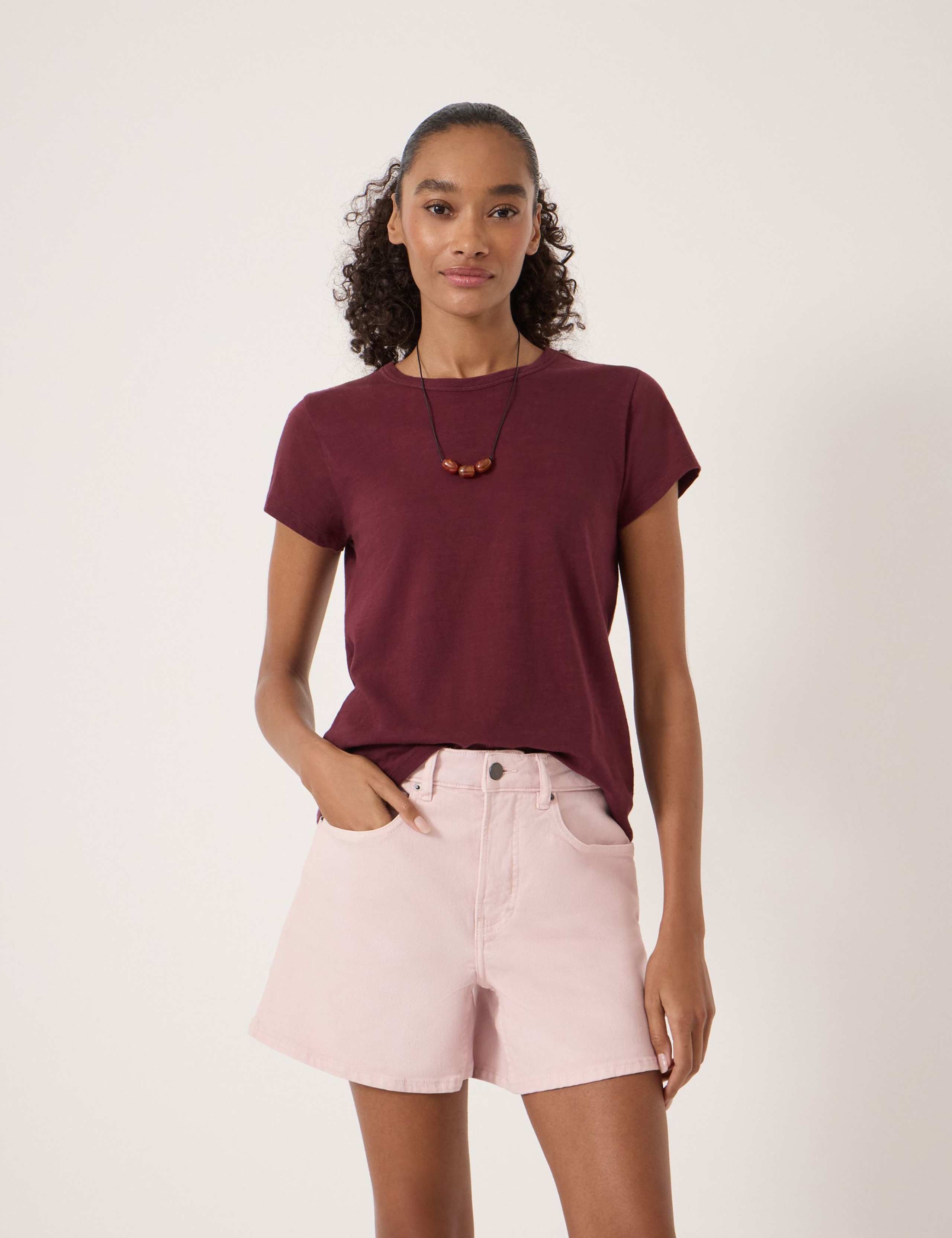 Pure Cotton Crew Neck T-Shirt