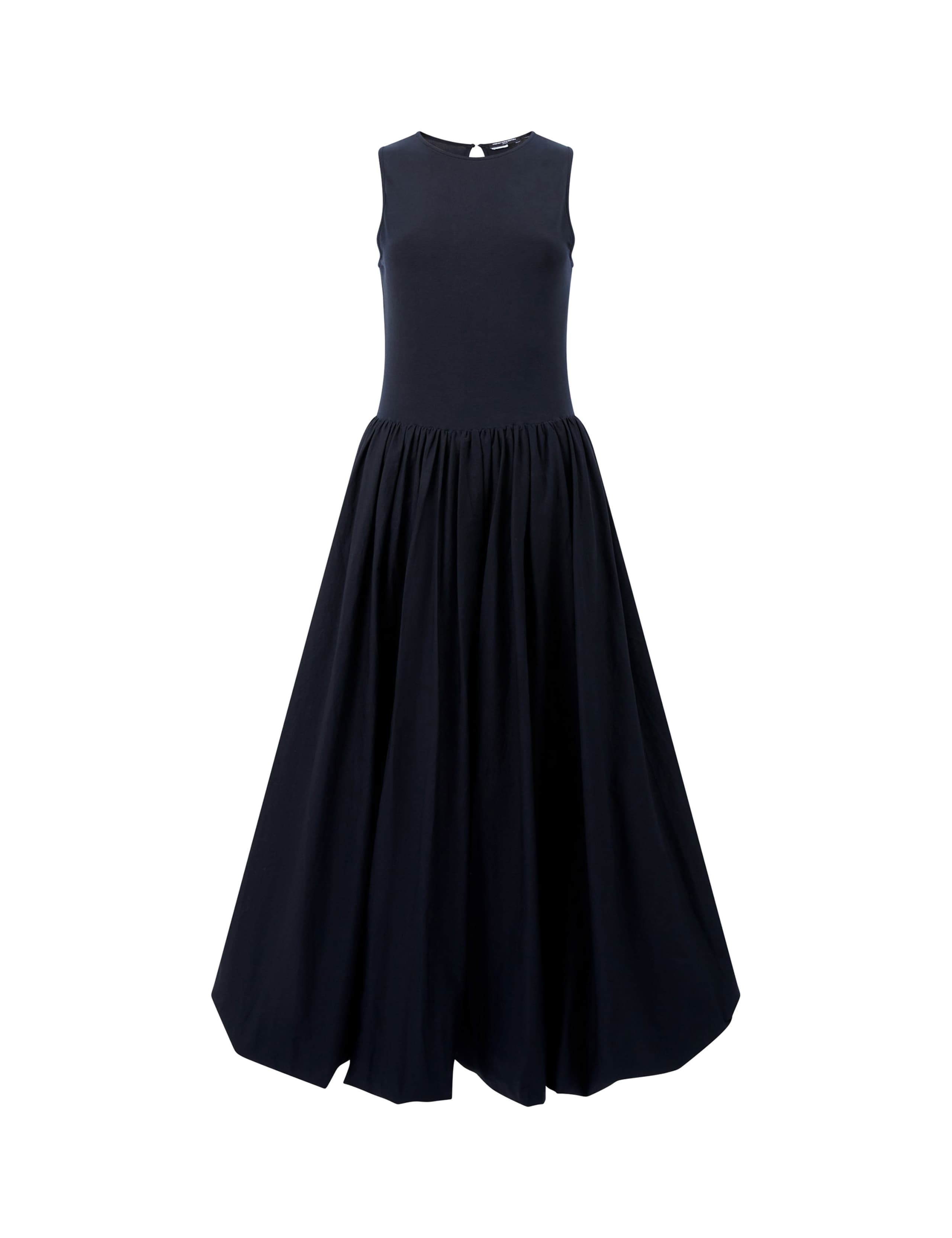 Pure Cotton Jersey Midi Waisted Dress