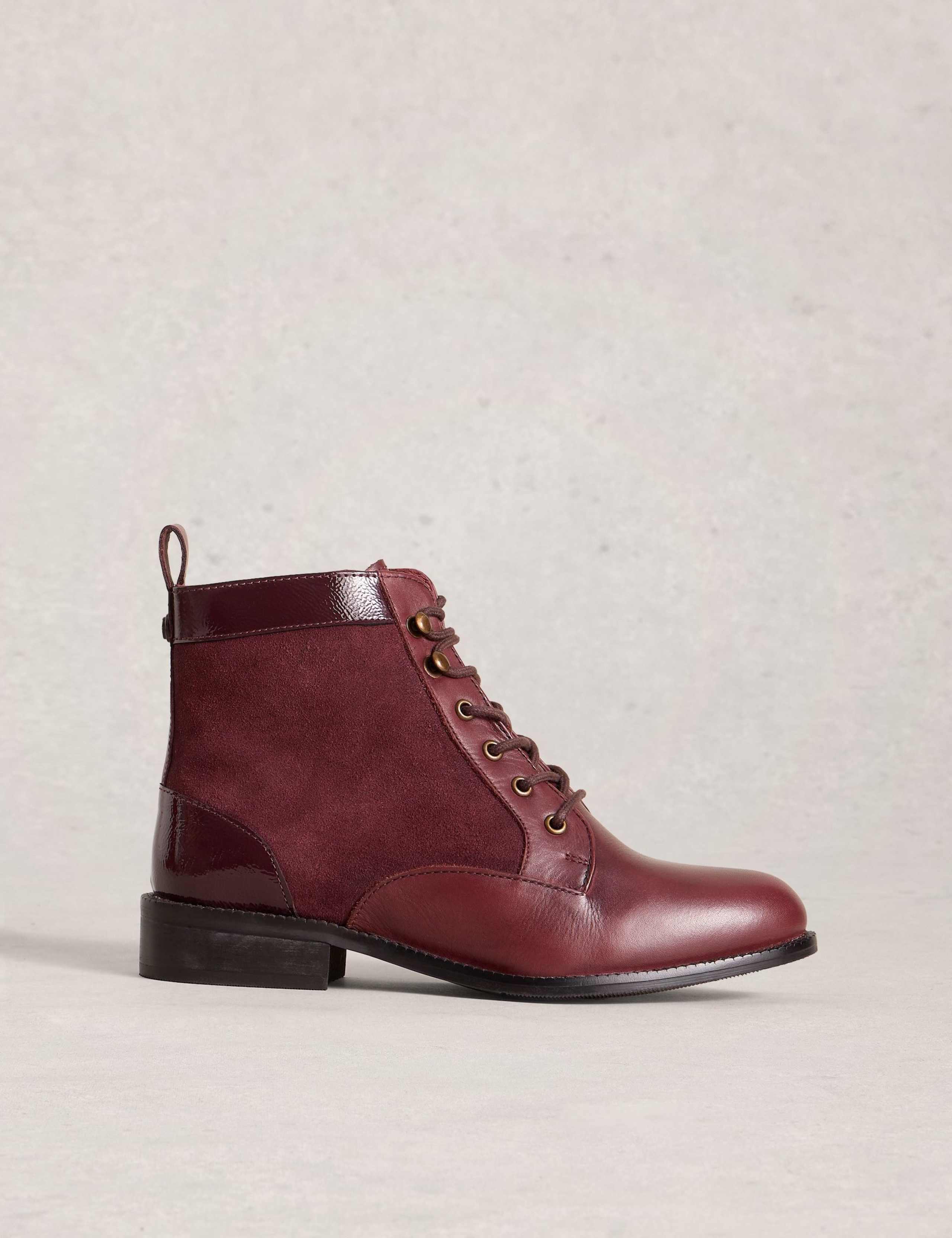 Leather Lace Up Ankle Boots
