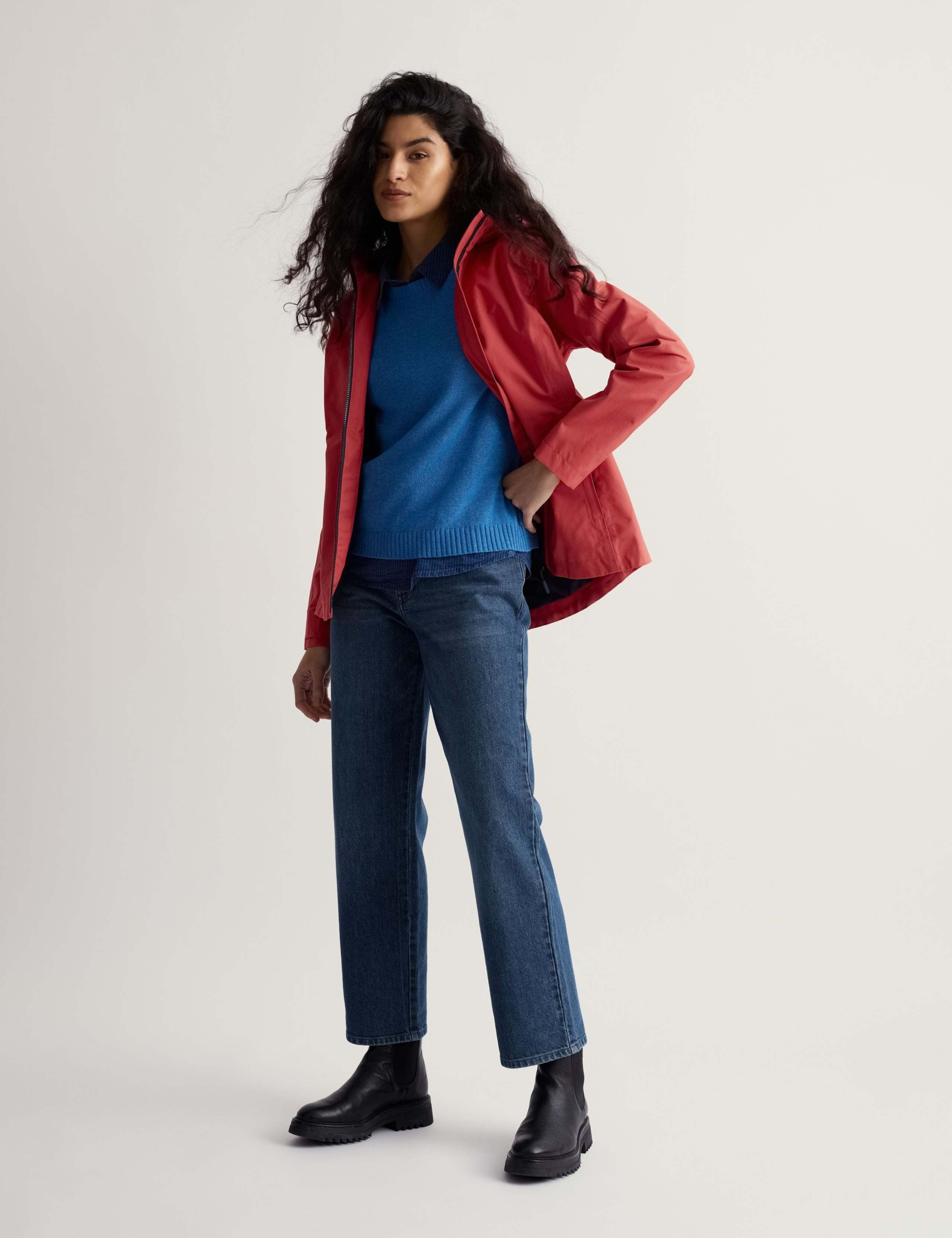 Cotton Rich Hooded Rain Jacket