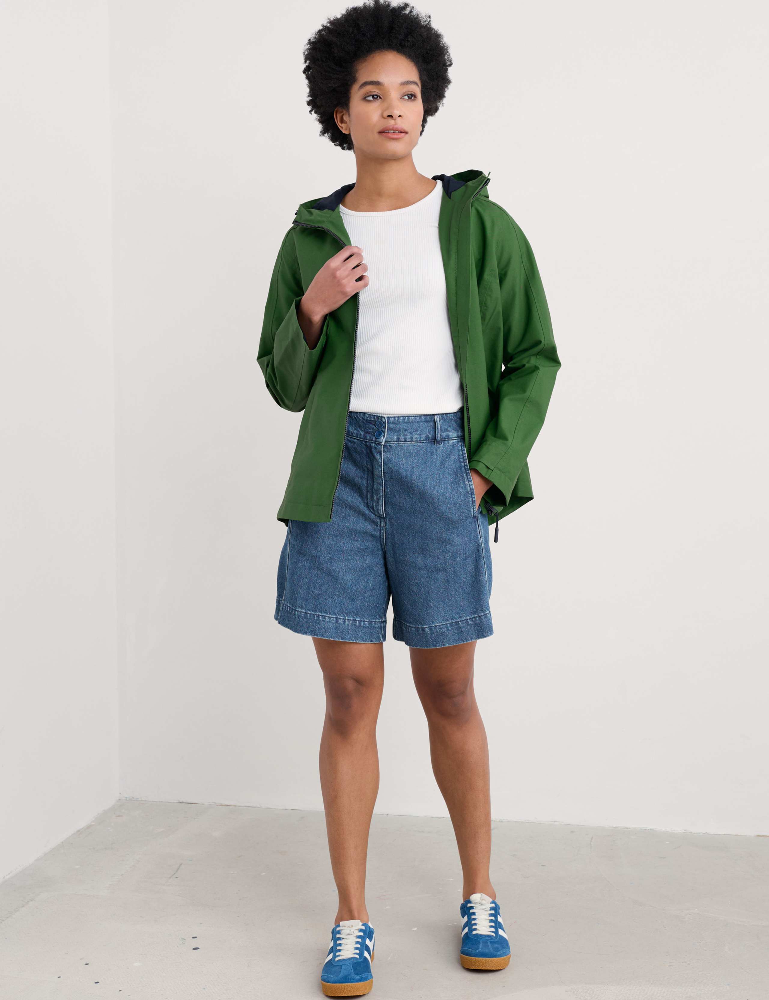 Cotton Rich Hooded Rain Jacket
