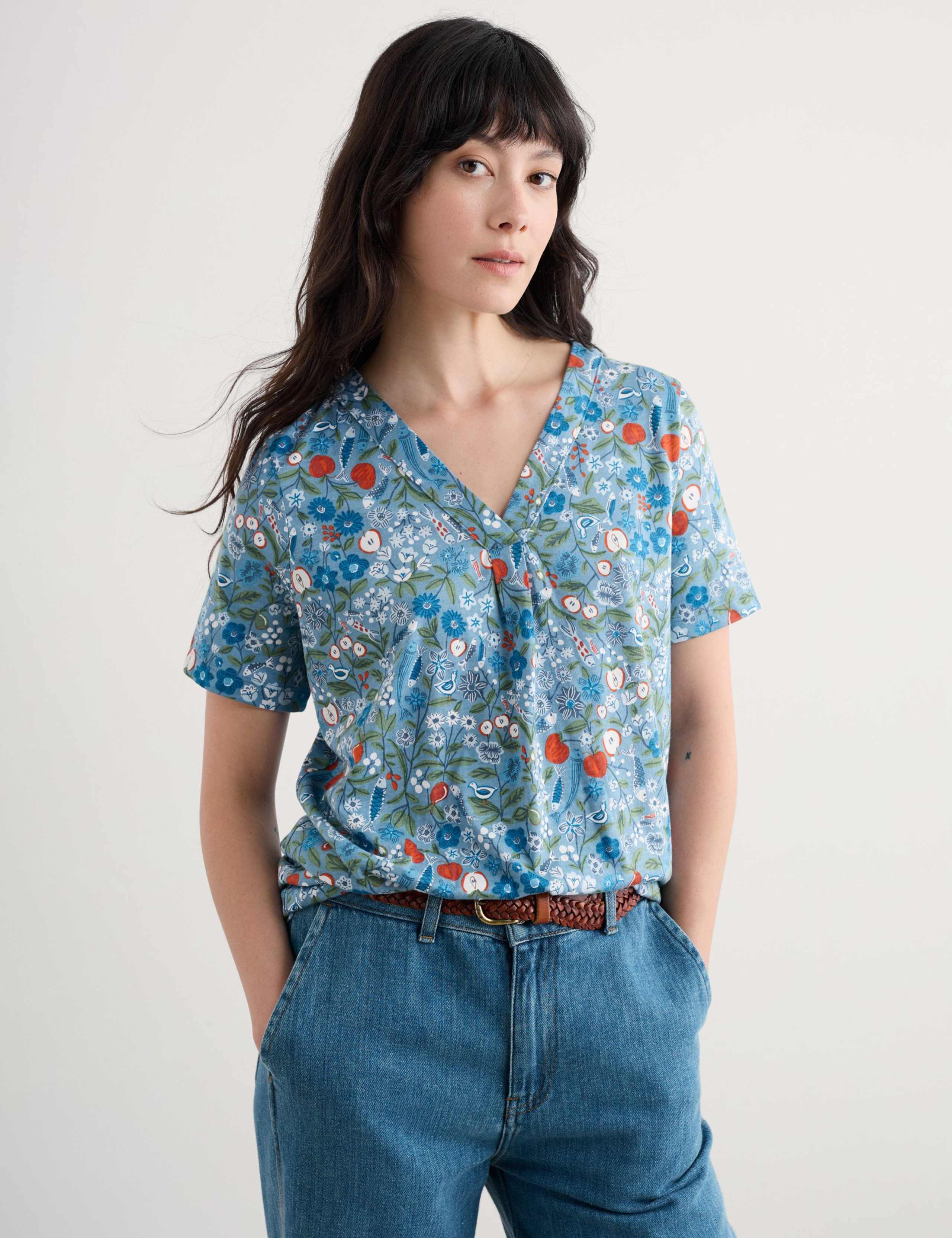 Pure Cotton Floral Top