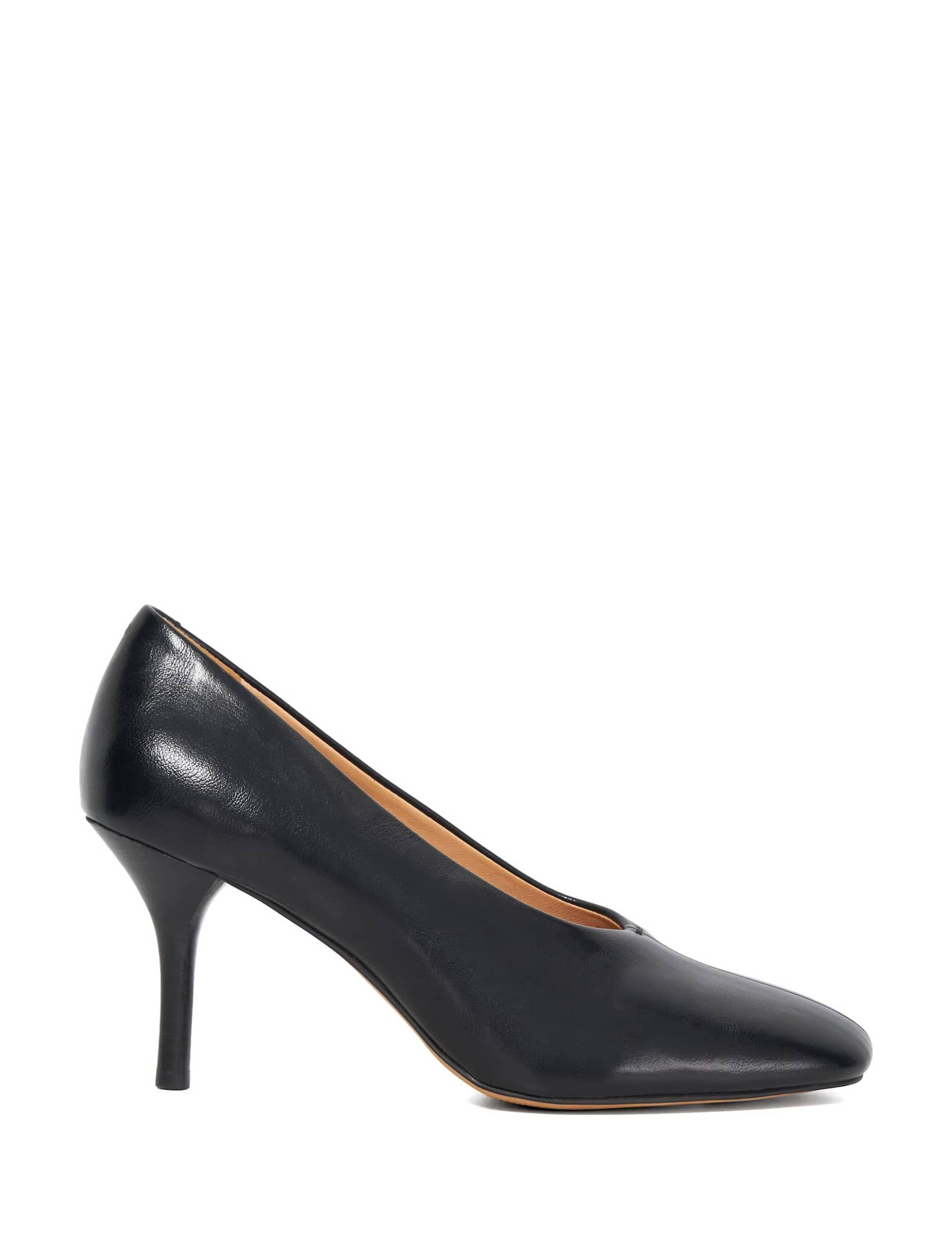 Leather Round Toe Court Shoes