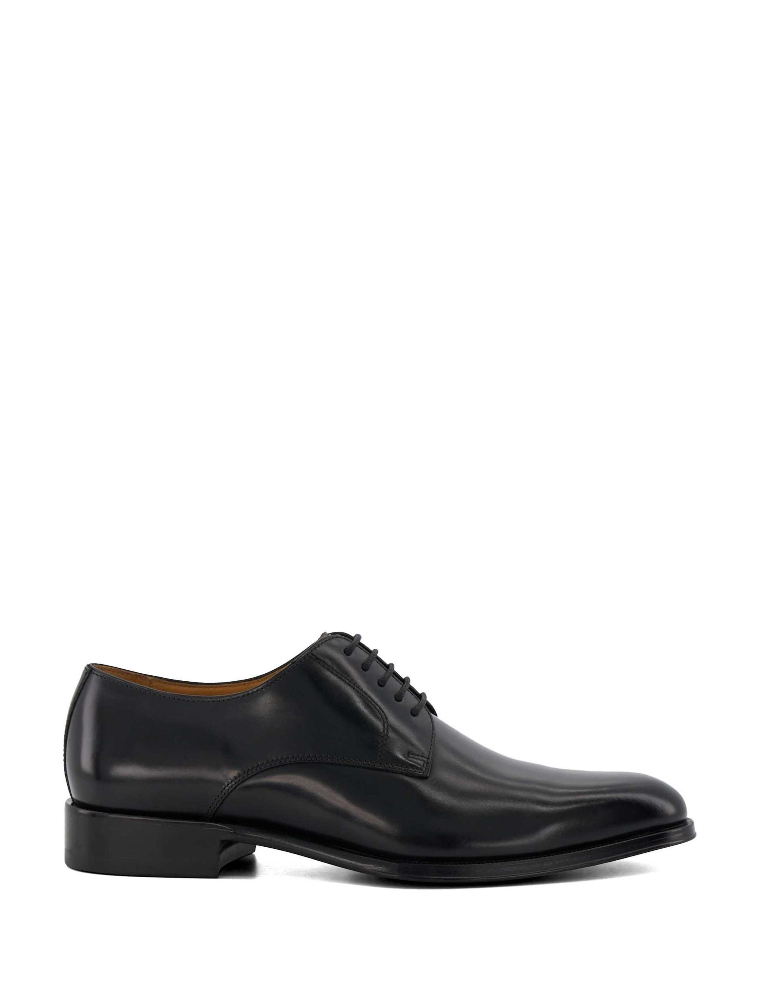Wide Fit Leather Slip-On Derby Shoes