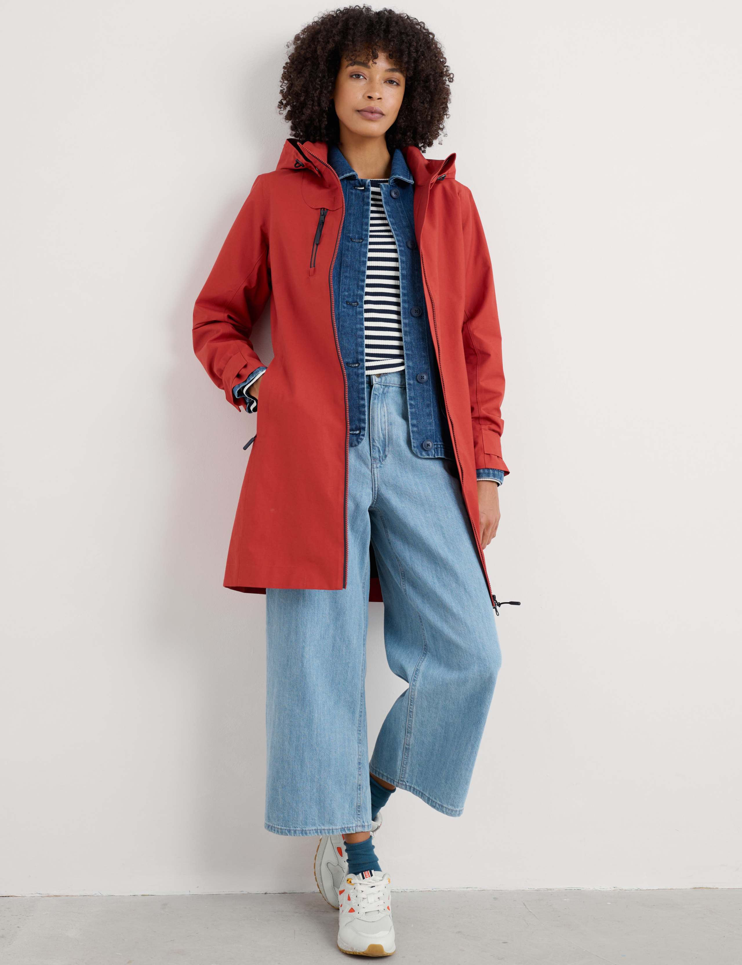 Waterproof Cotton Rich Longline Raincoat
