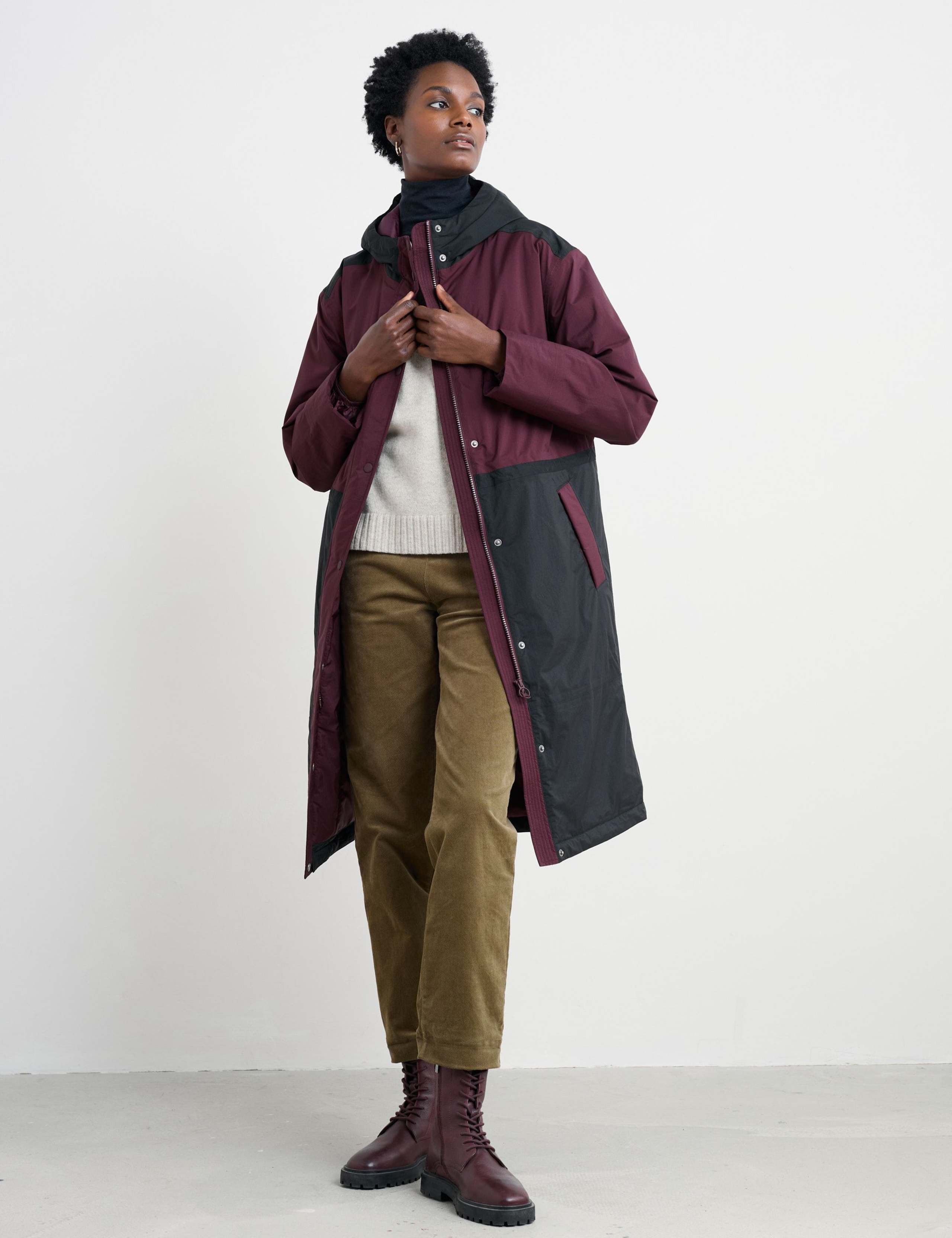 Hooded Relaxed Fit Raincoat