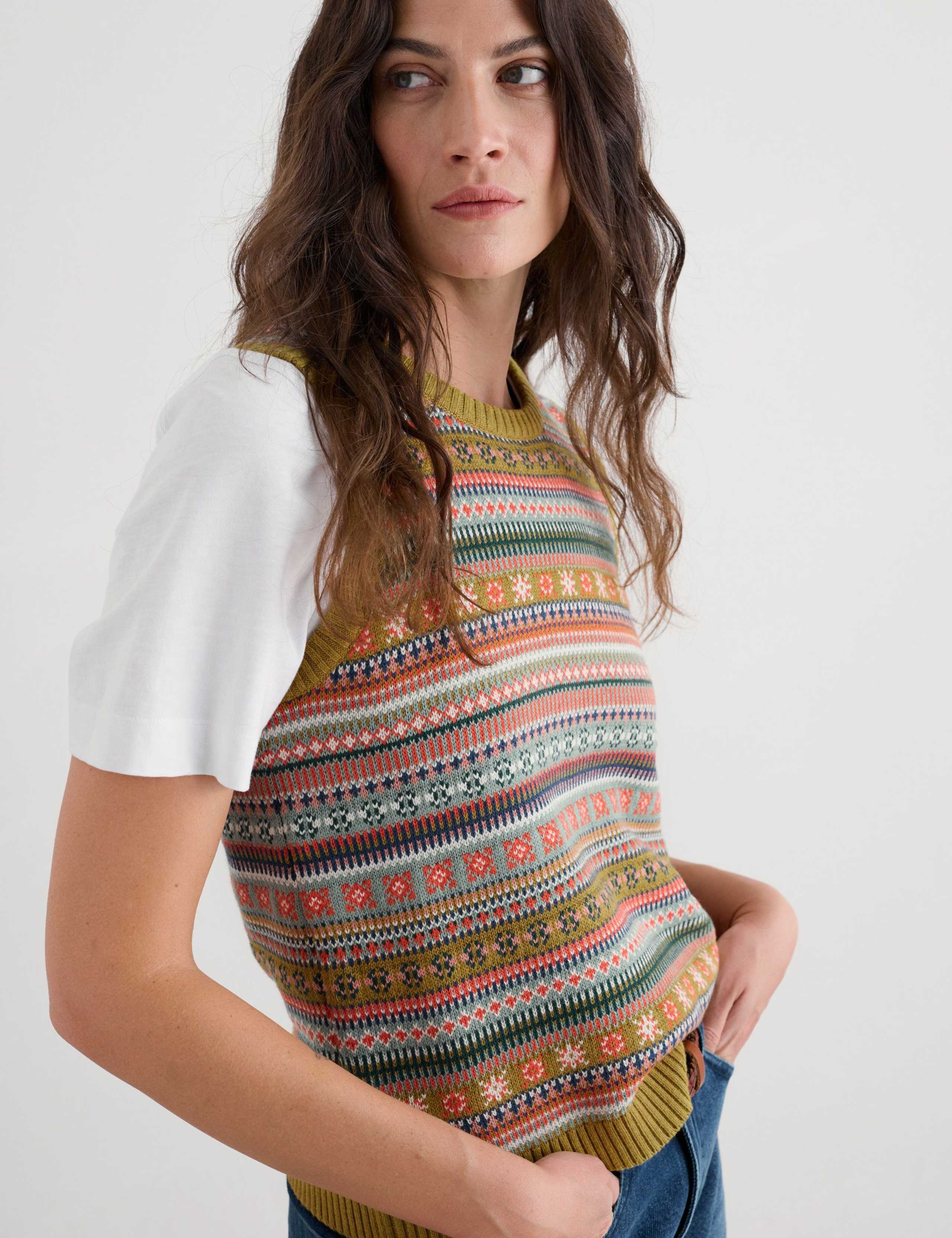 Pure Cotton Knitted Vest