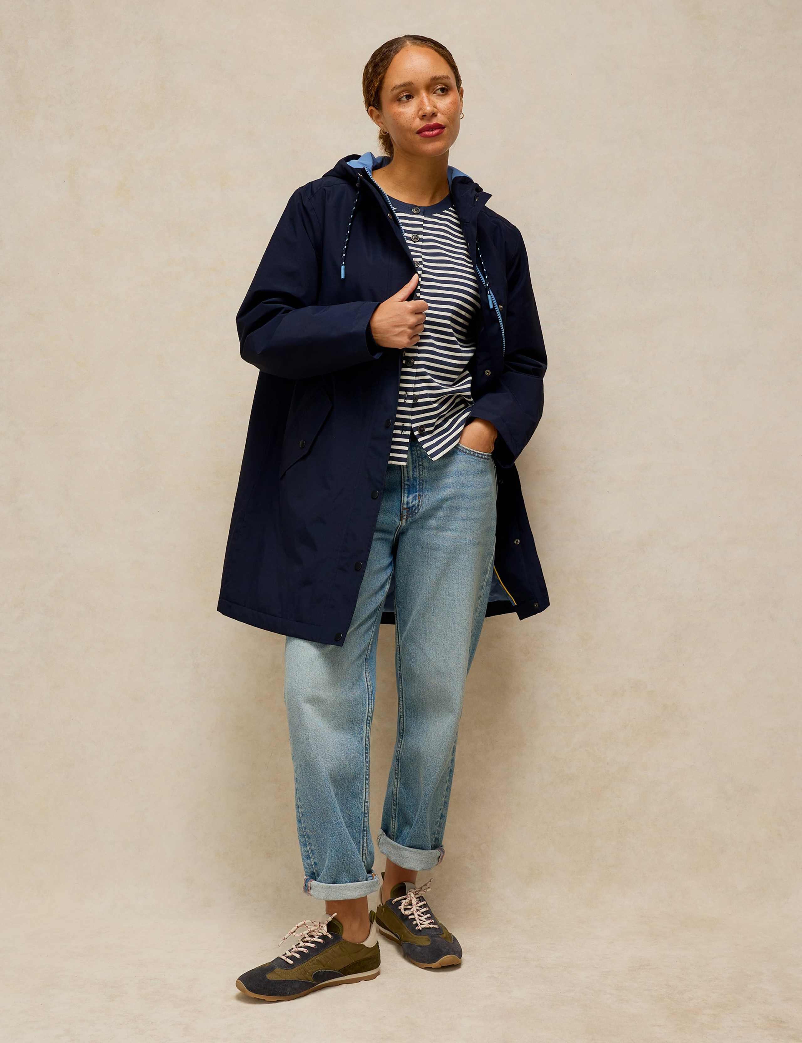 Cotton Rich Waterproof Hooded Coat