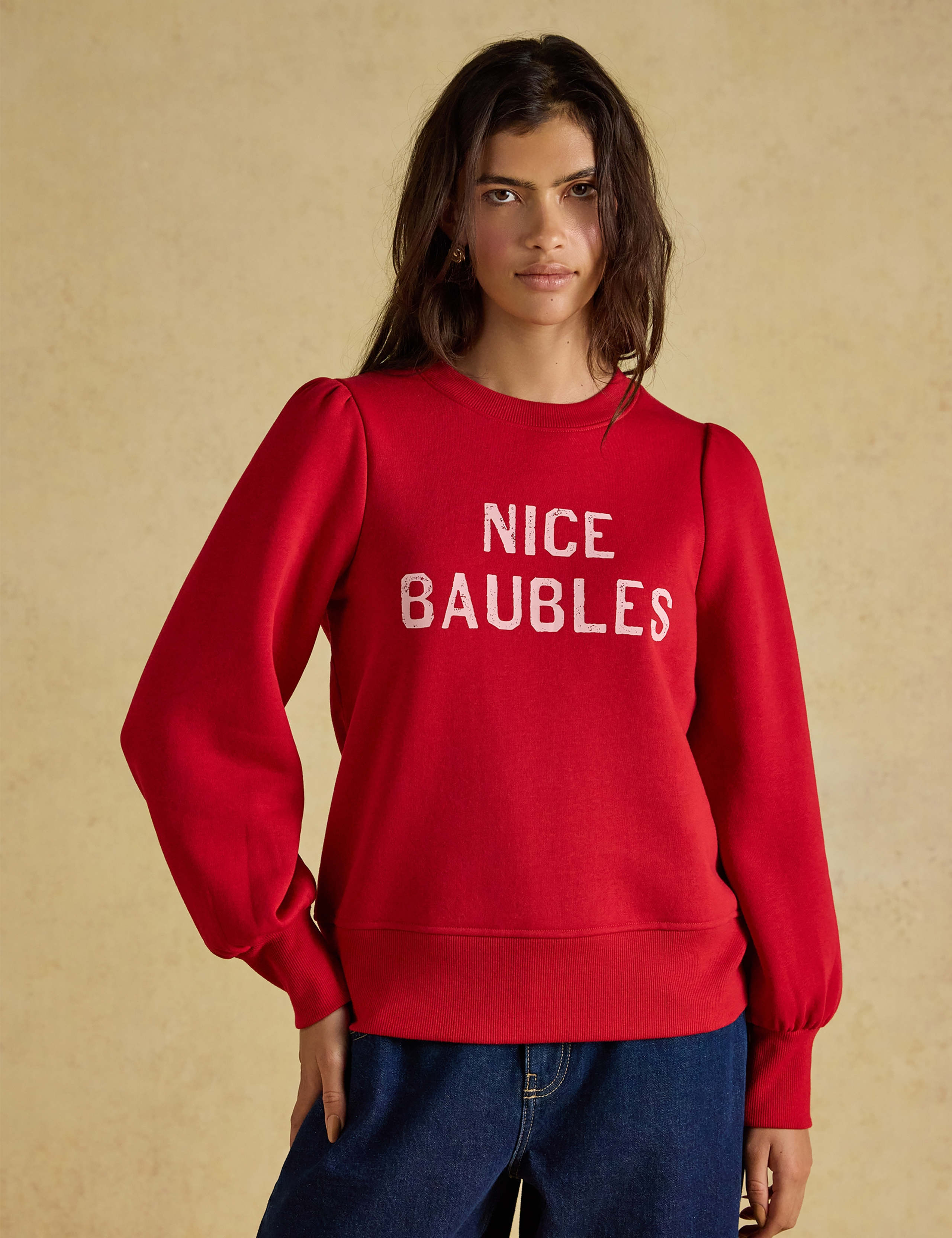 Cotton Rich Christmas Printed Sweatshirt
