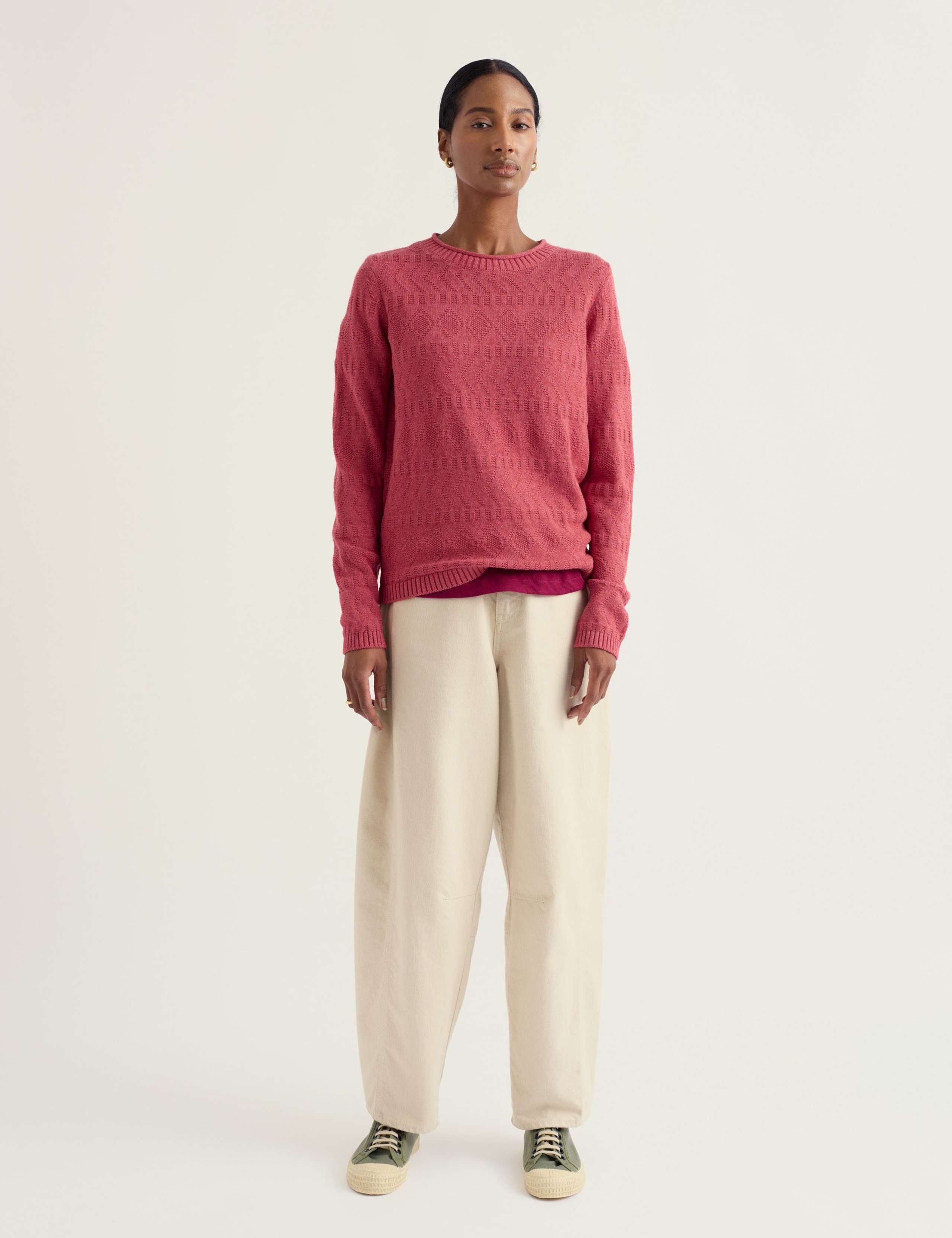 Pure Cotton Knitted Relaxed Jumper