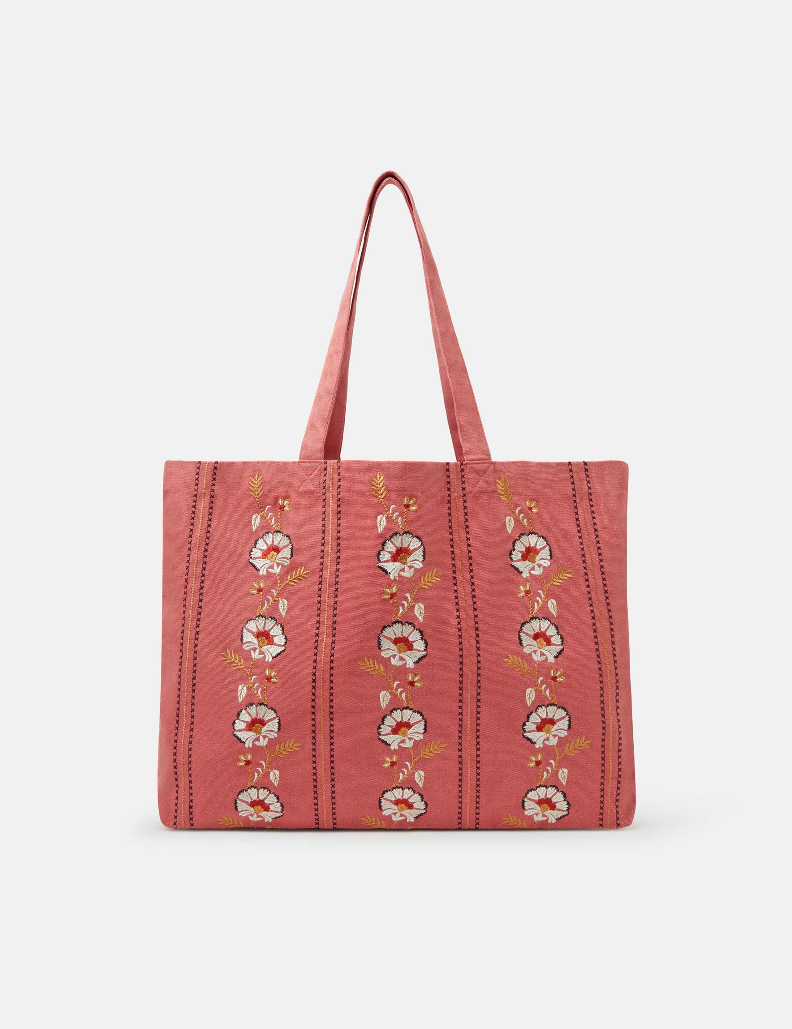 Cotton Rich Embroidered Shopper