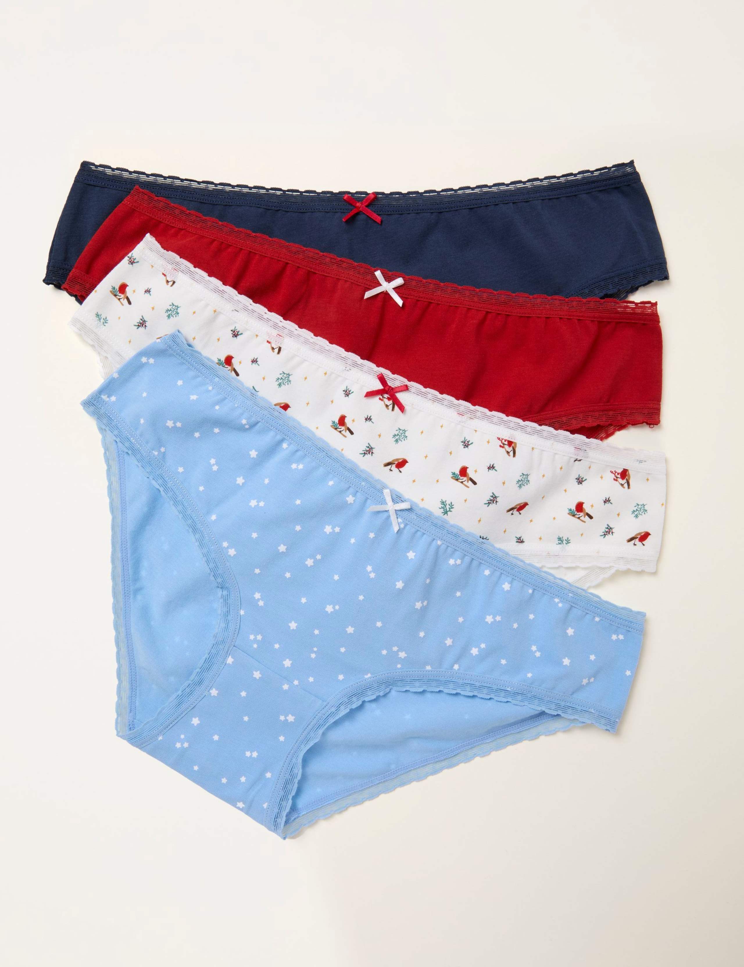 4pk Cotton Rich Winter Print Briefs
