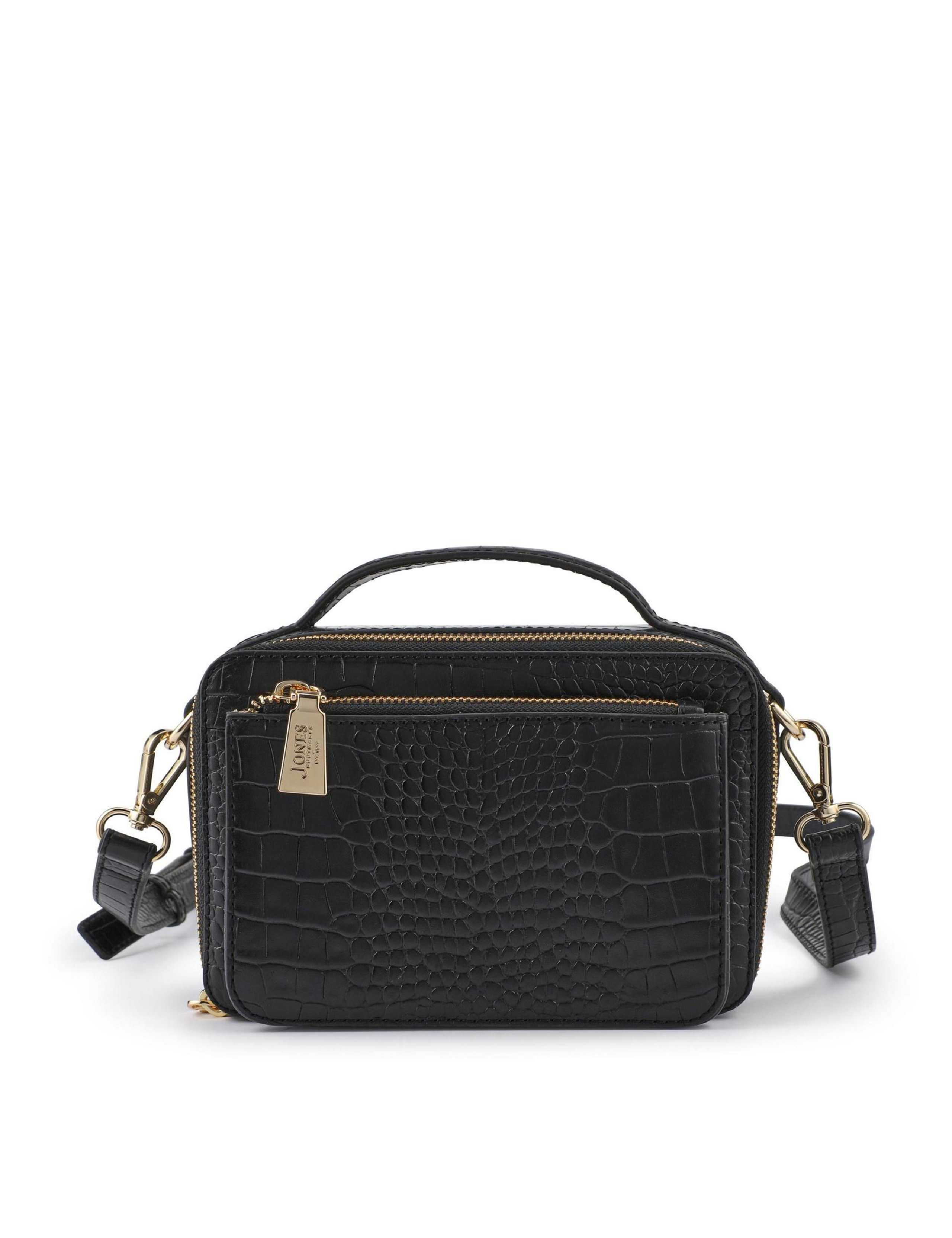 Adjustable Leather Zip Shoulder Bag