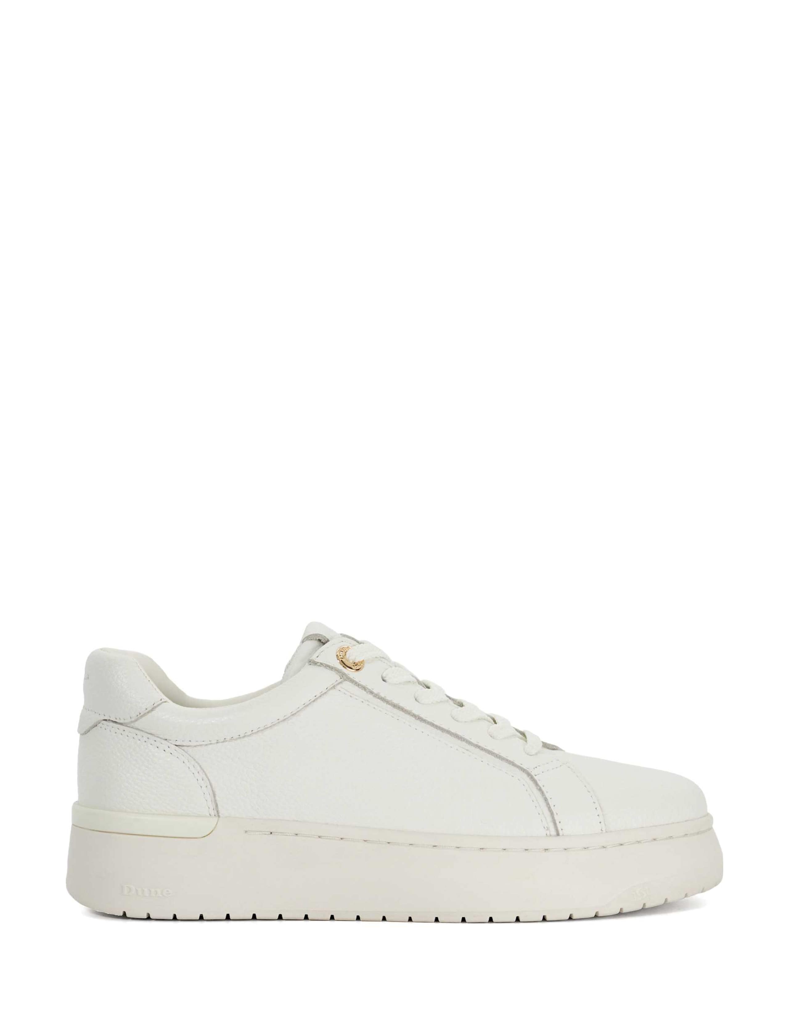 Leather Lace Up Metallic Trainers