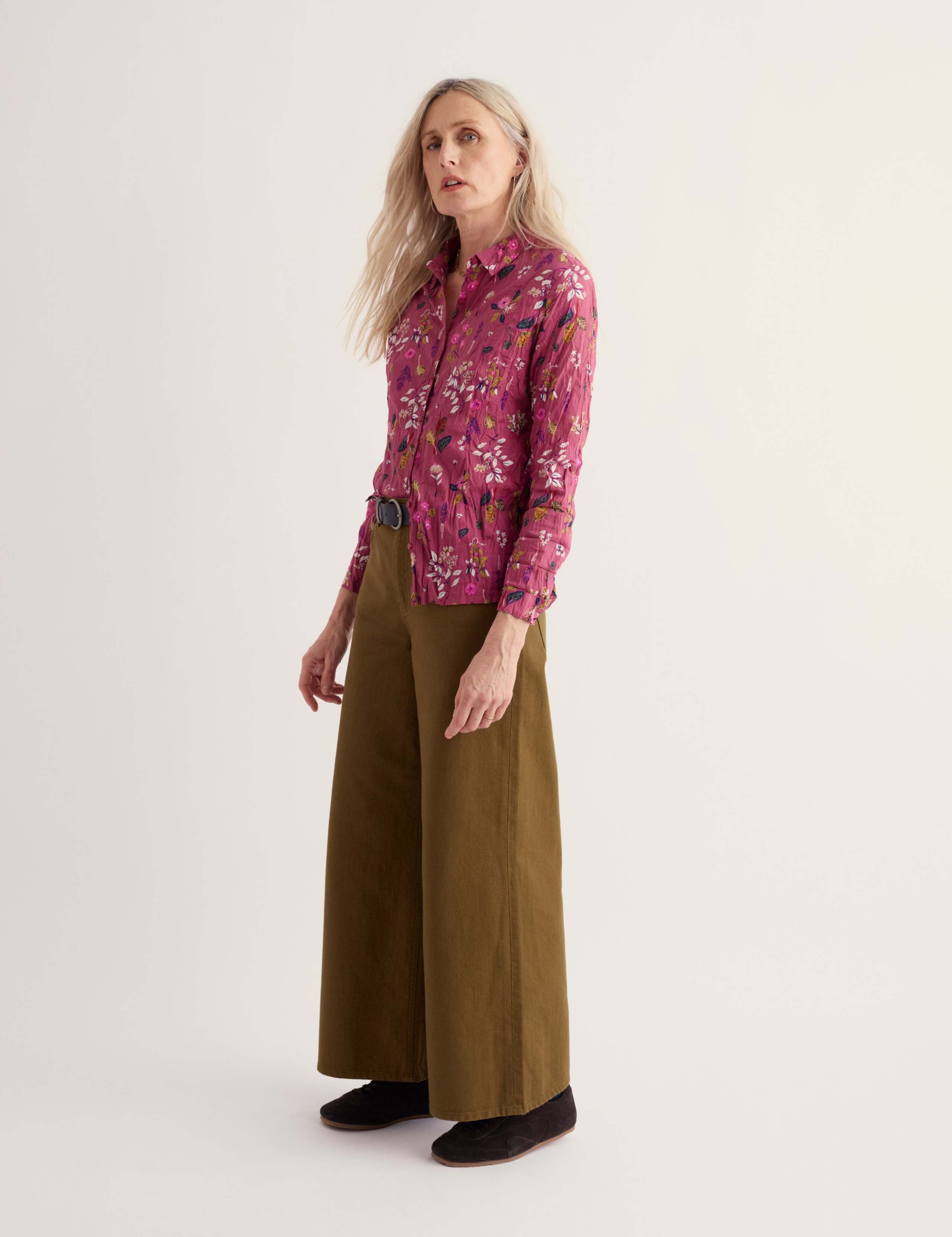 Pure Cotton Textured Floral Shirt