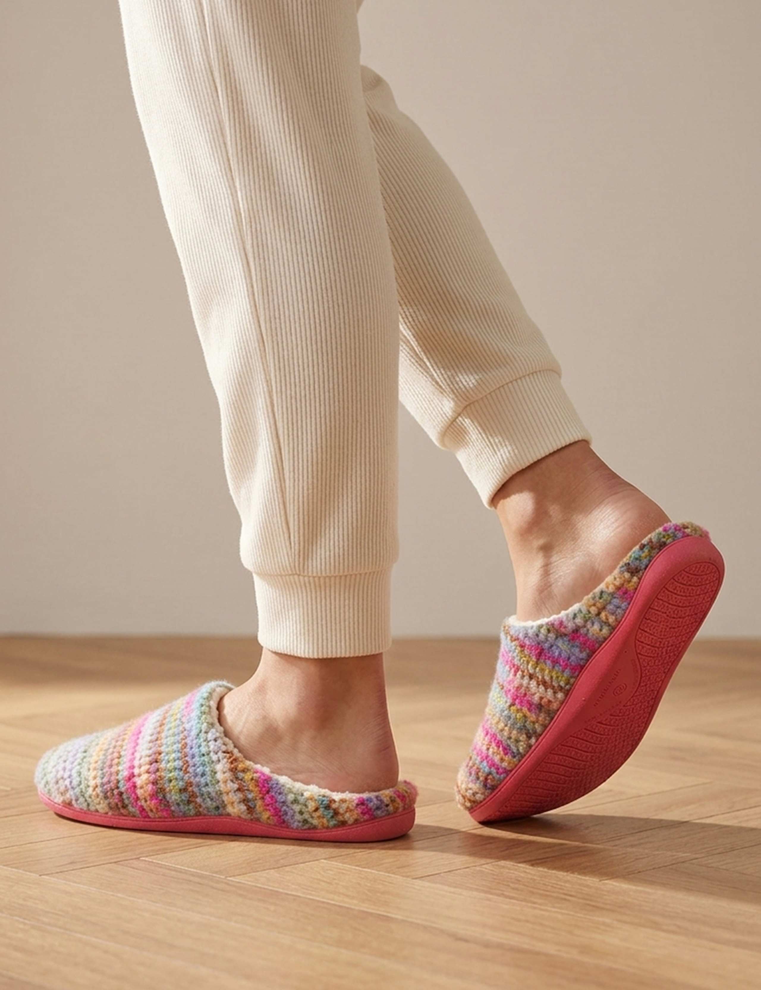 Striped Mule Slippers