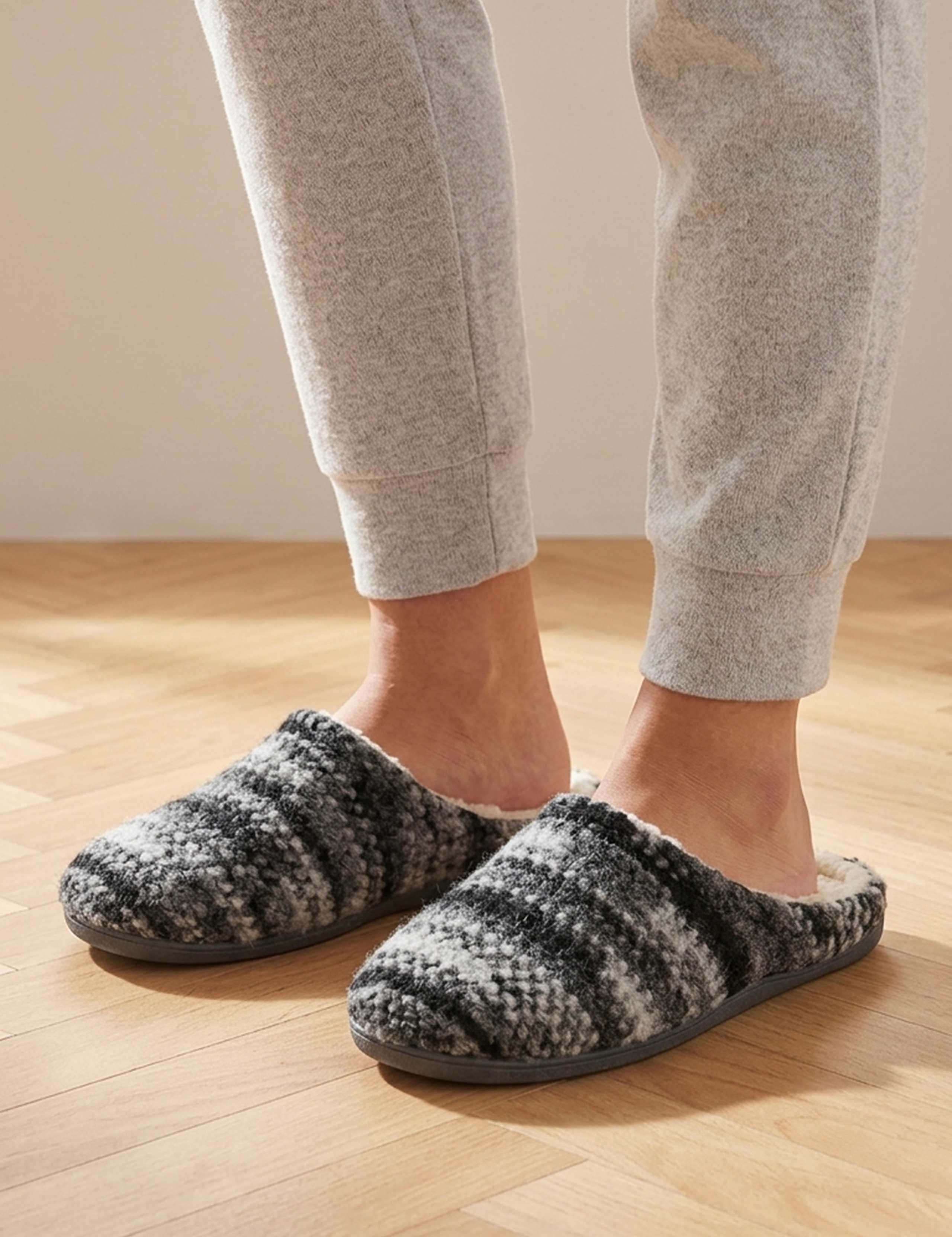 Striped Mule Slippers