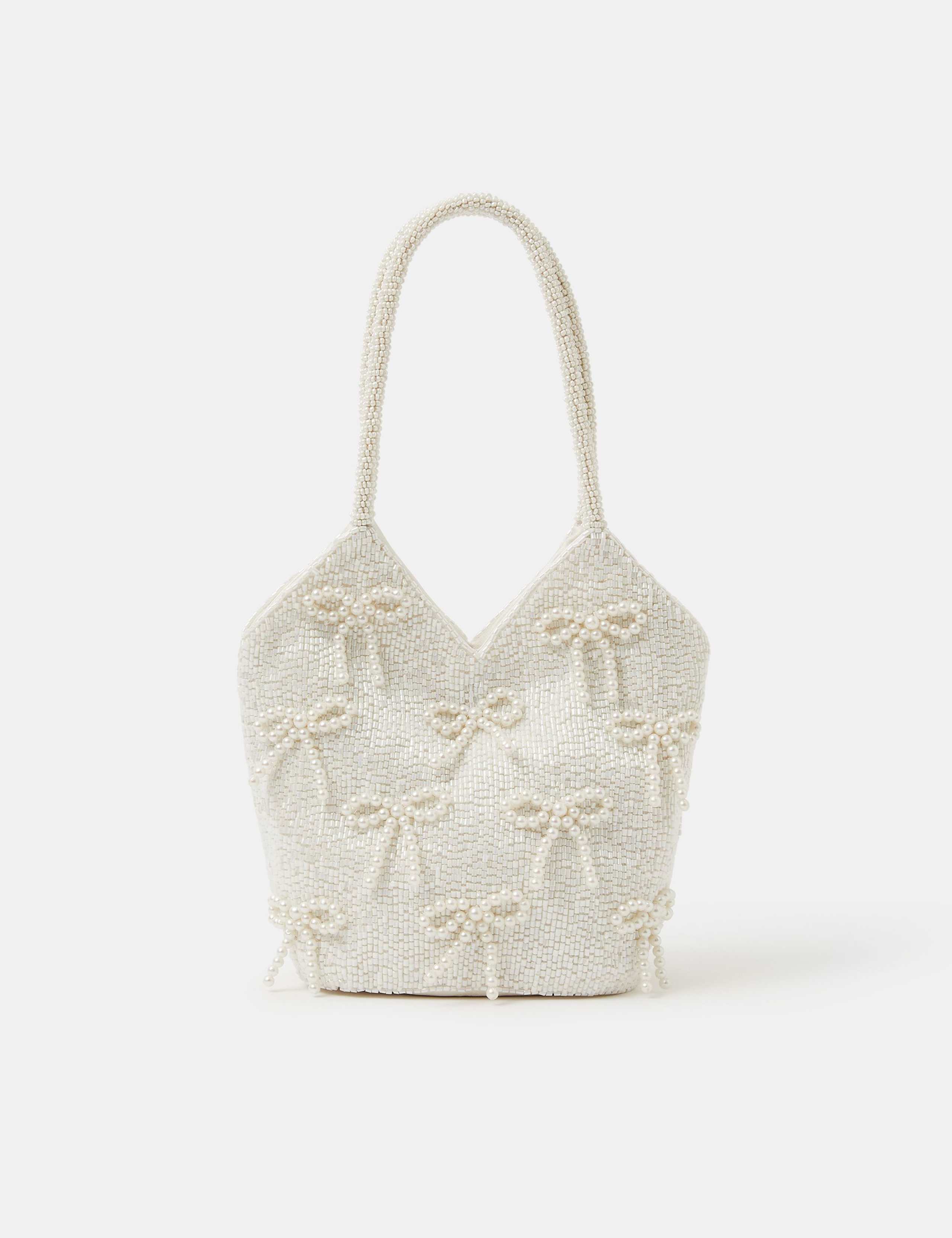 Pearl Bow Bucket Bag
