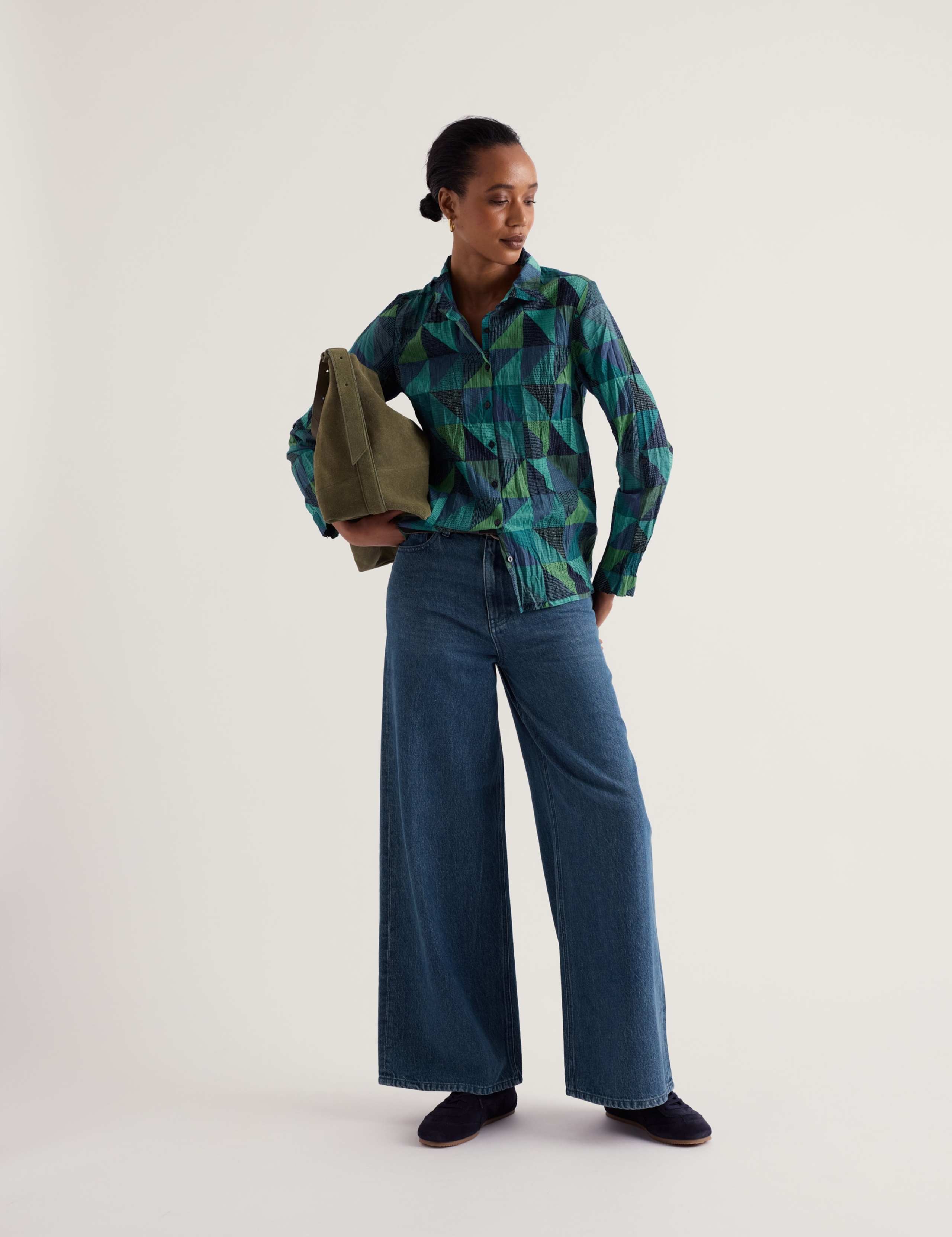 Pure Cotton Textured Geometric Shirt