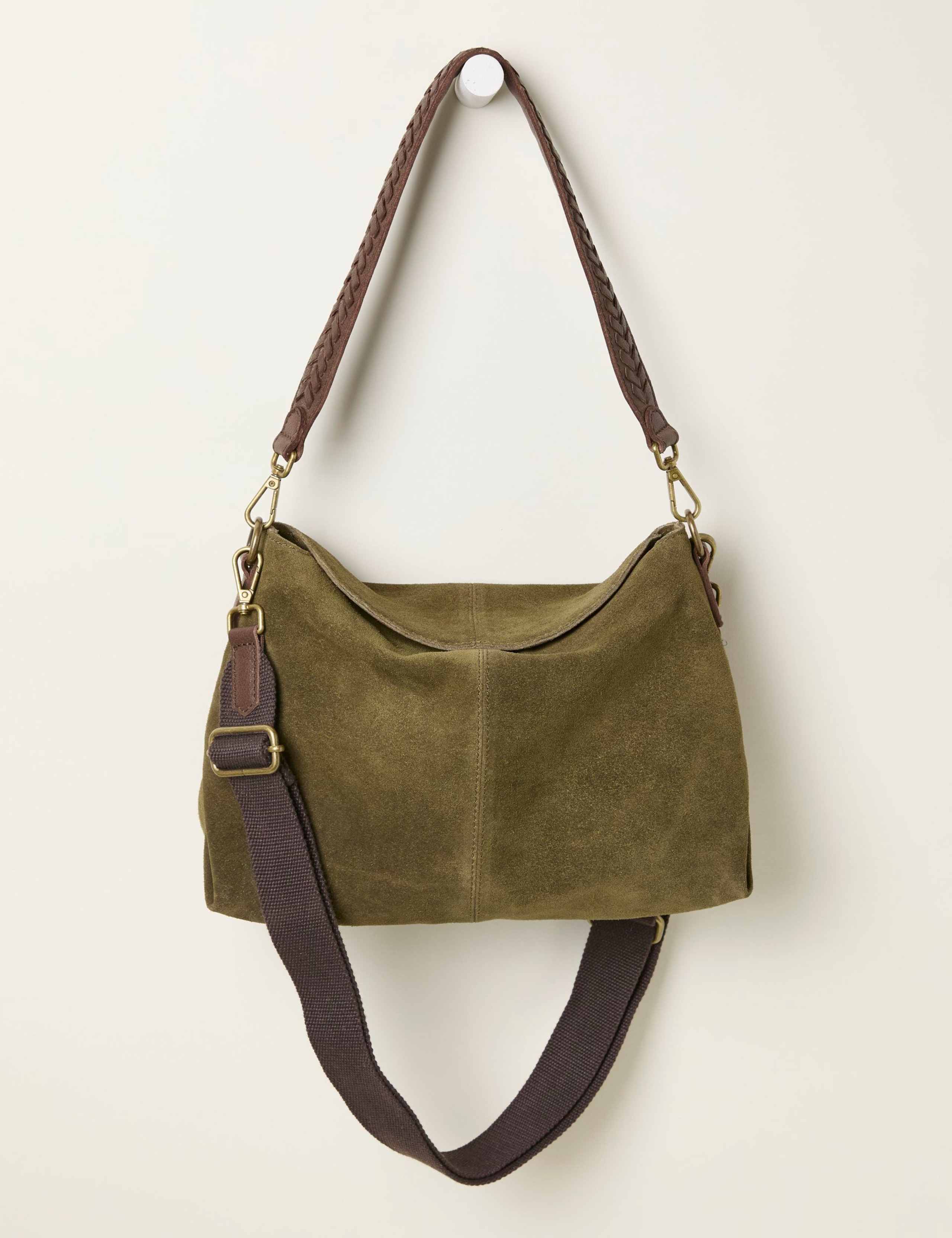 Suede Envelope Shoulder Bag