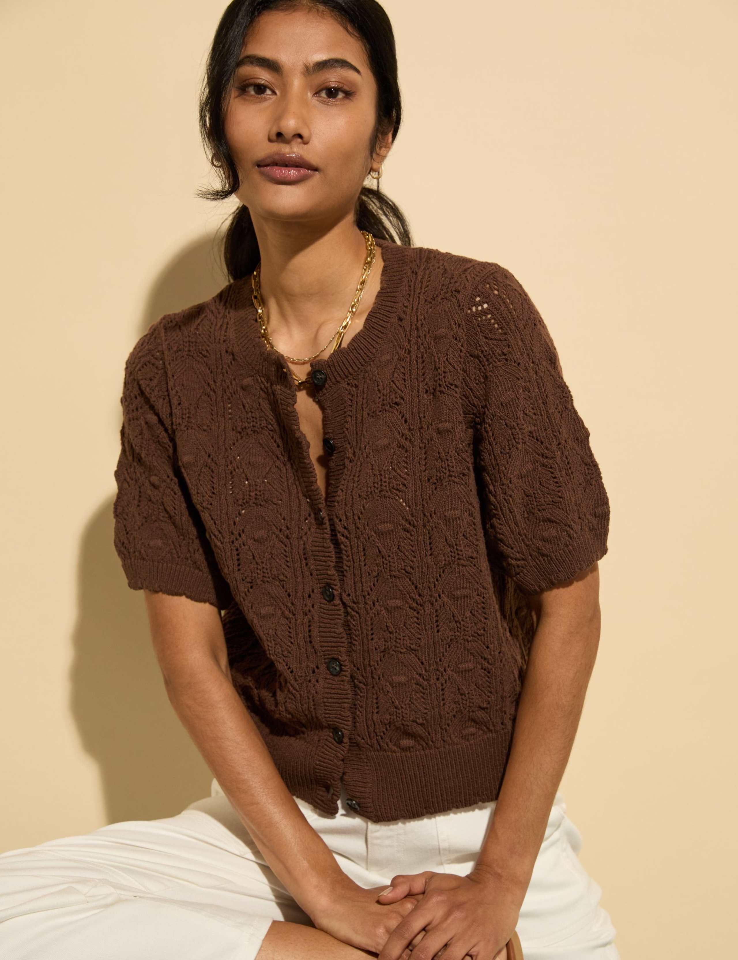 Cotton Rich Crochet Cardigan