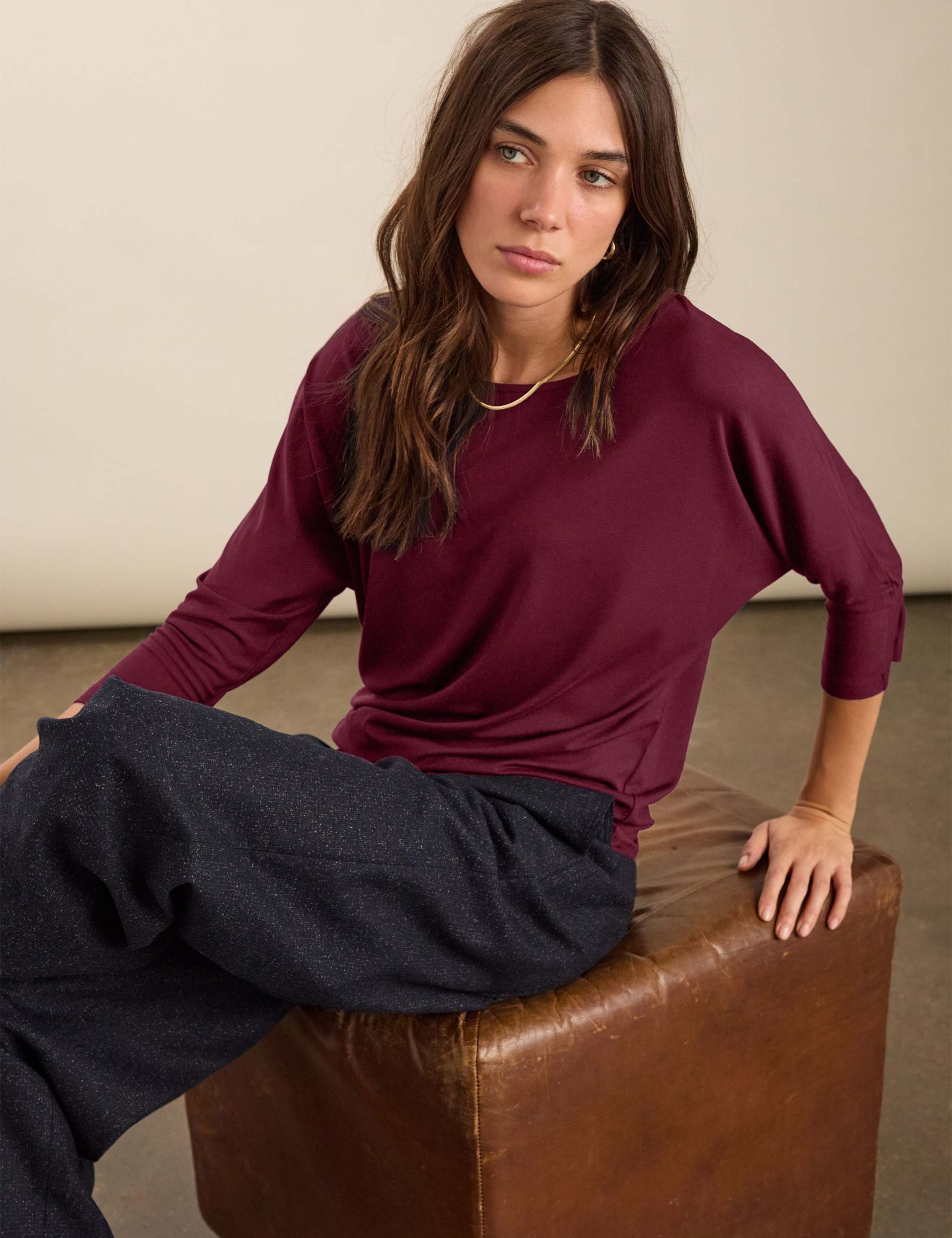 Slash Neck Top
