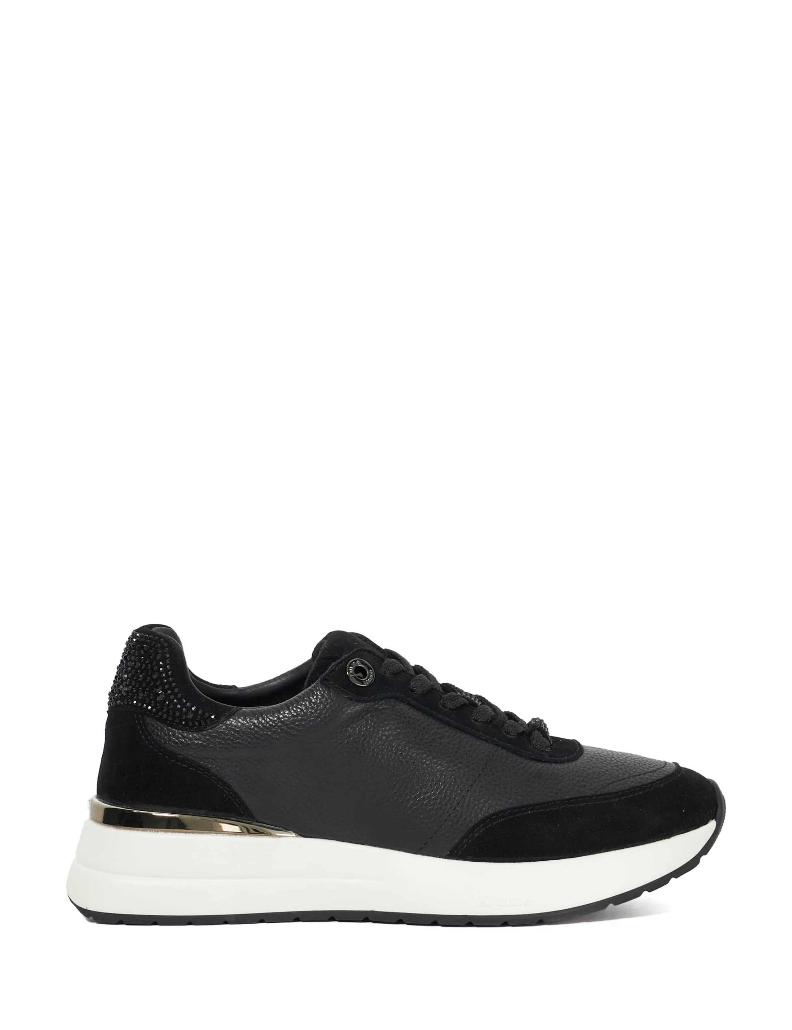 Leather Metallic Trainers