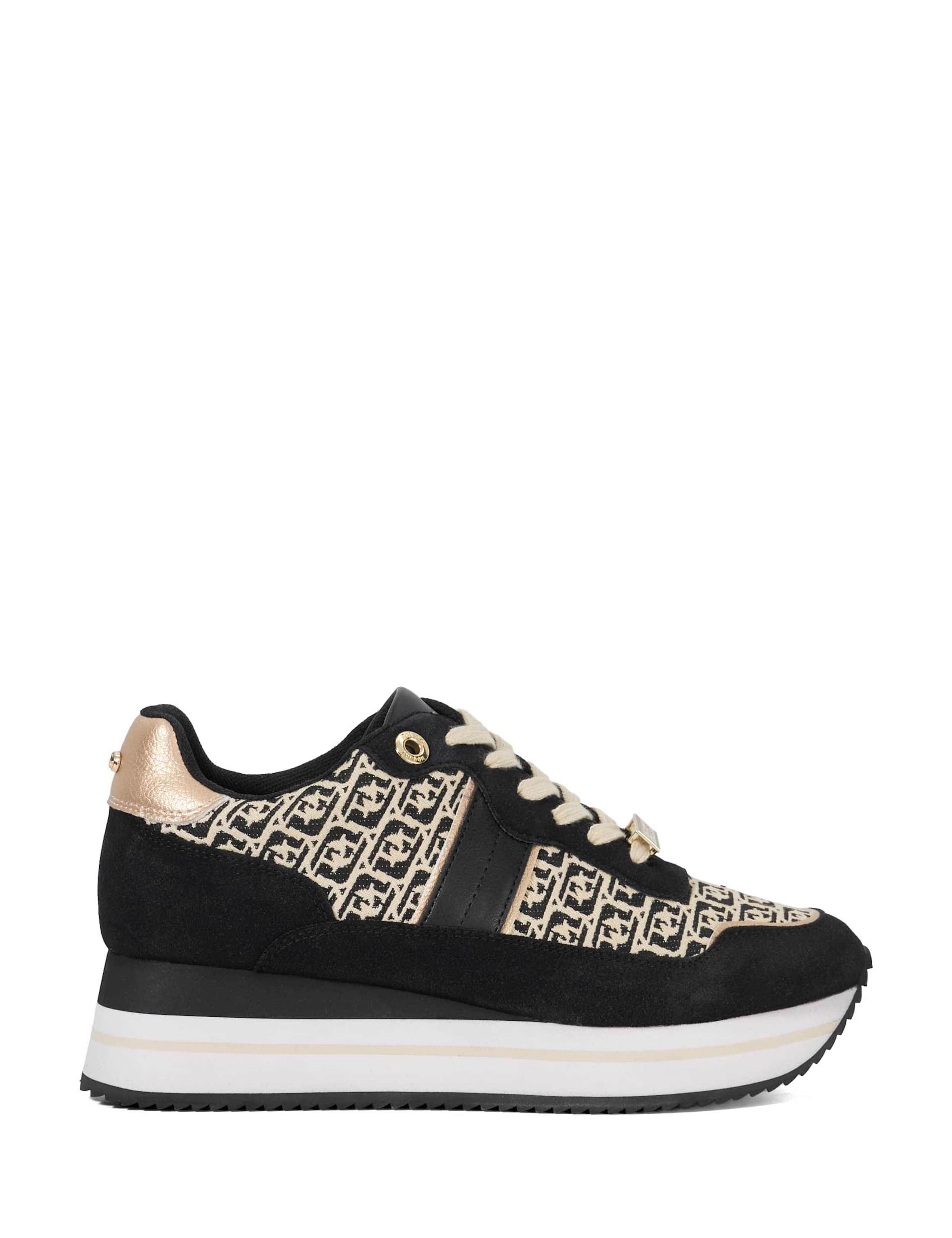 Mixed Texture Metallic Chunky Trainers