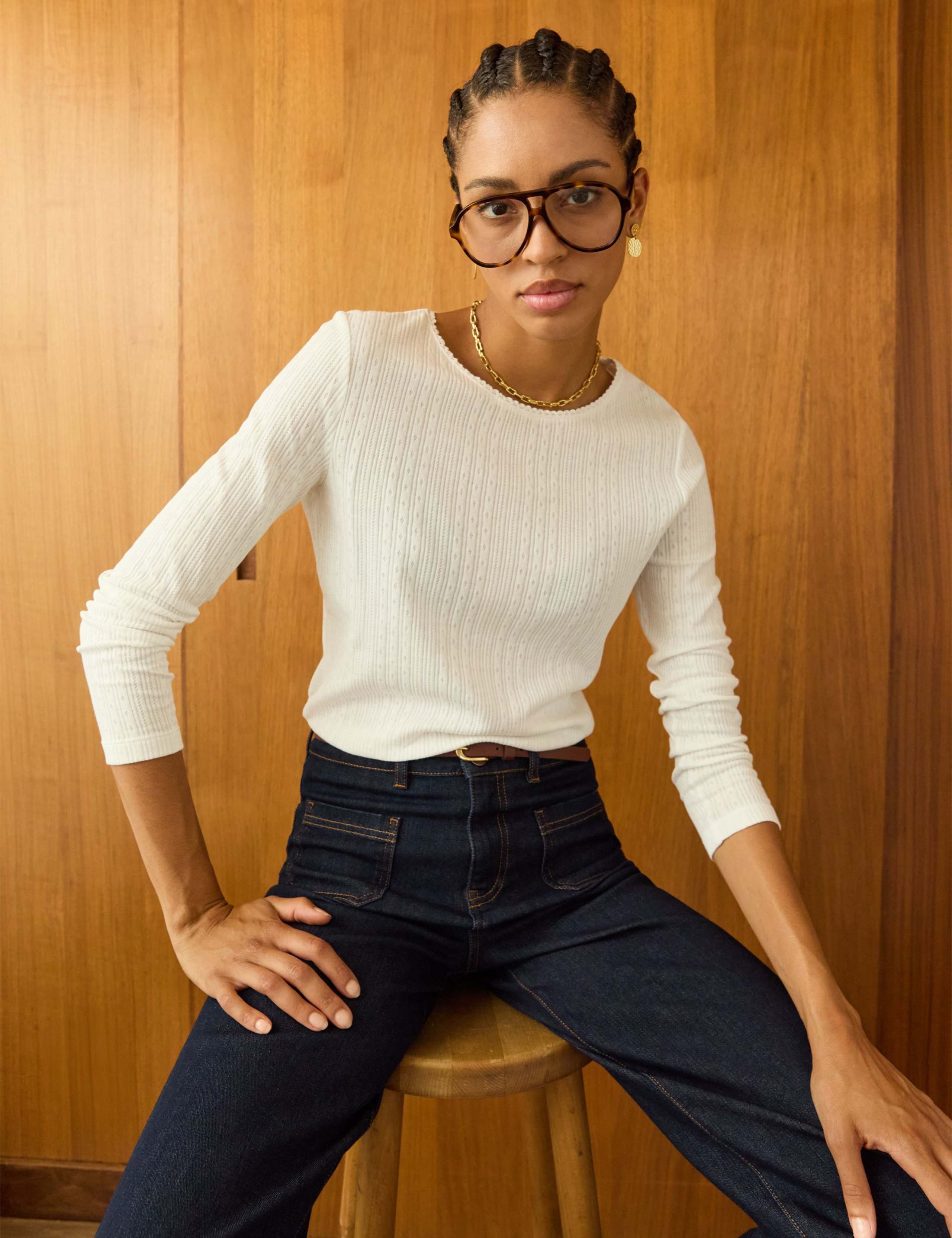 Pure Cotton Ribbed Top