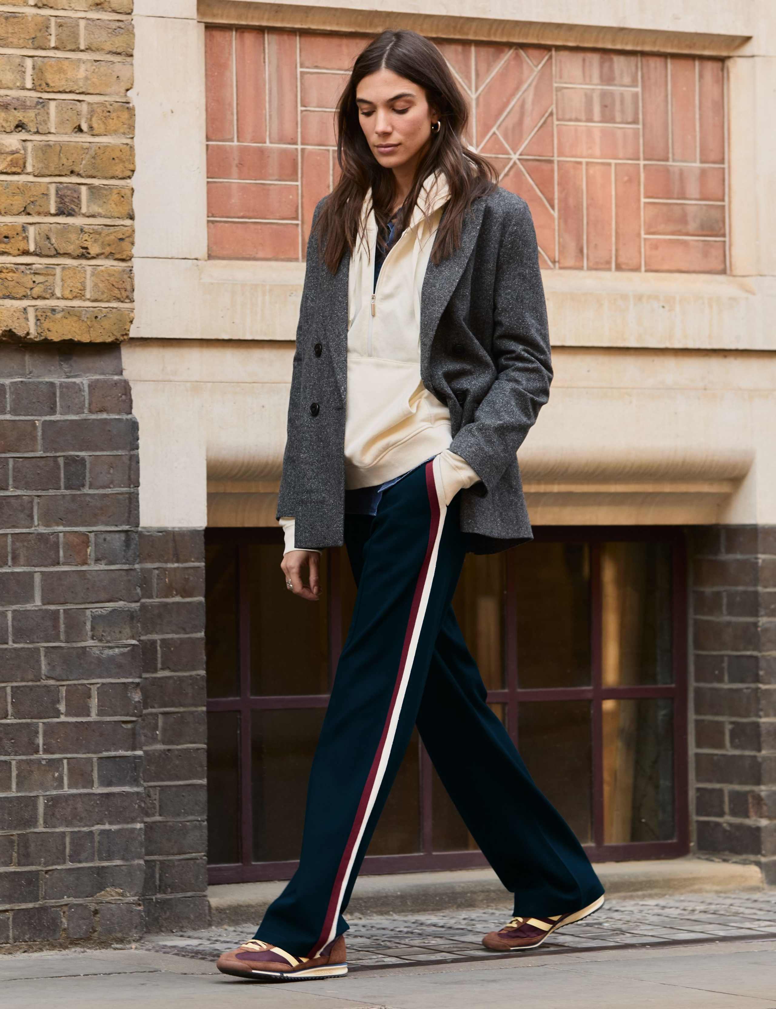 Side Stripe Wide Leg Trousers