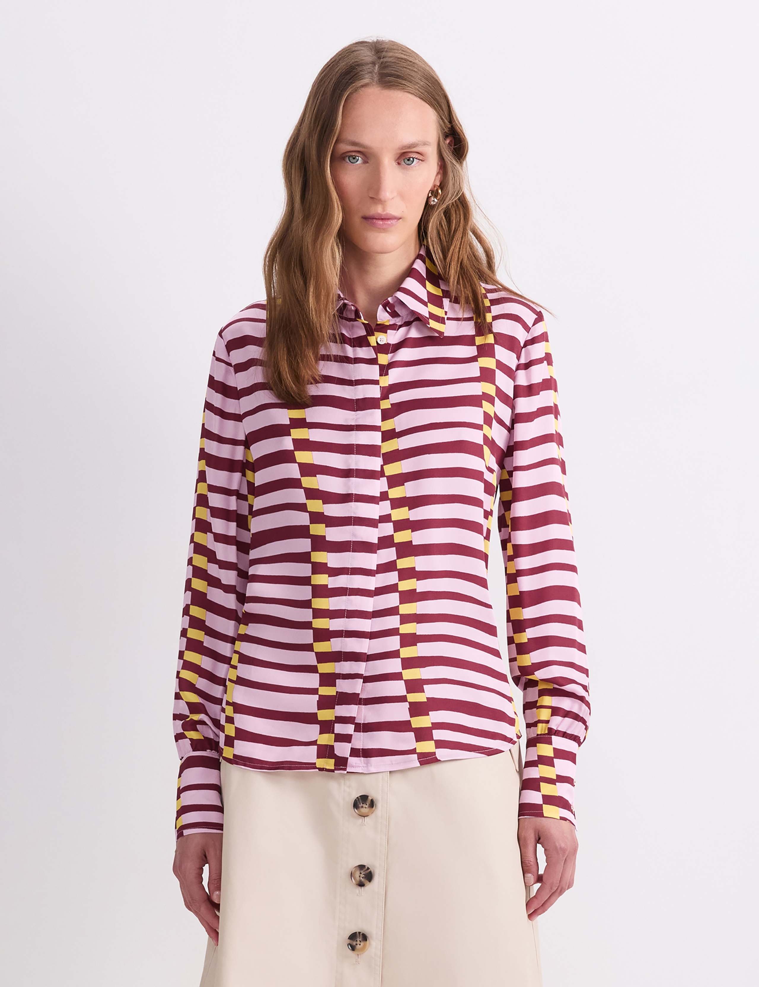 Striped Collared Blouse