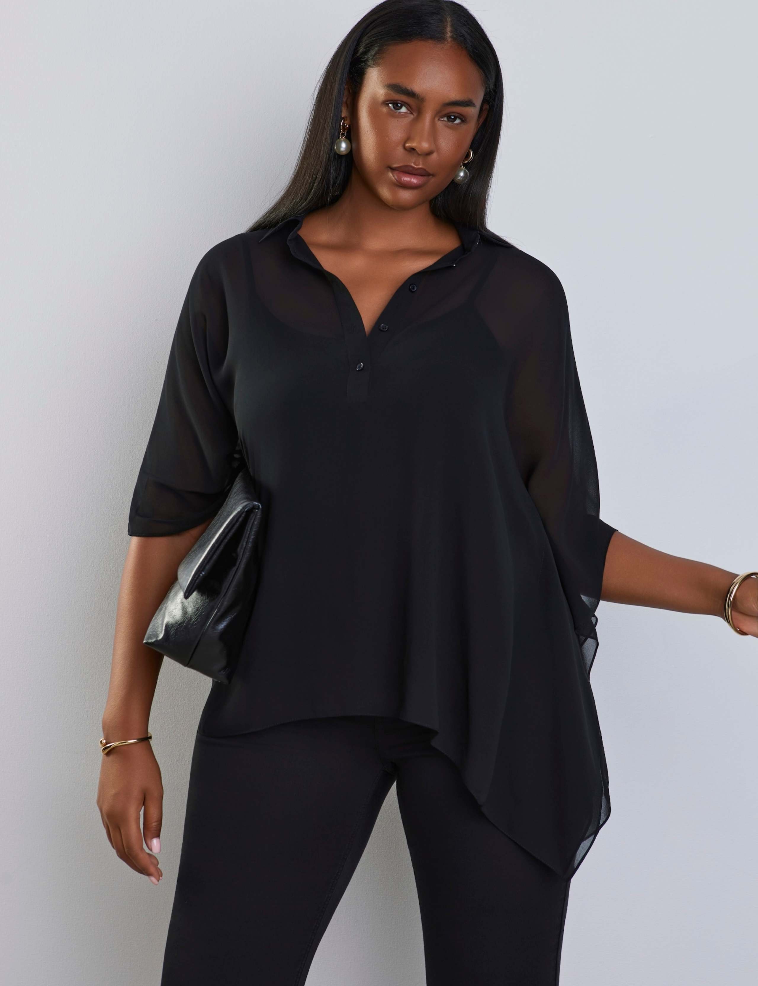 Semi-Sheer Blouse