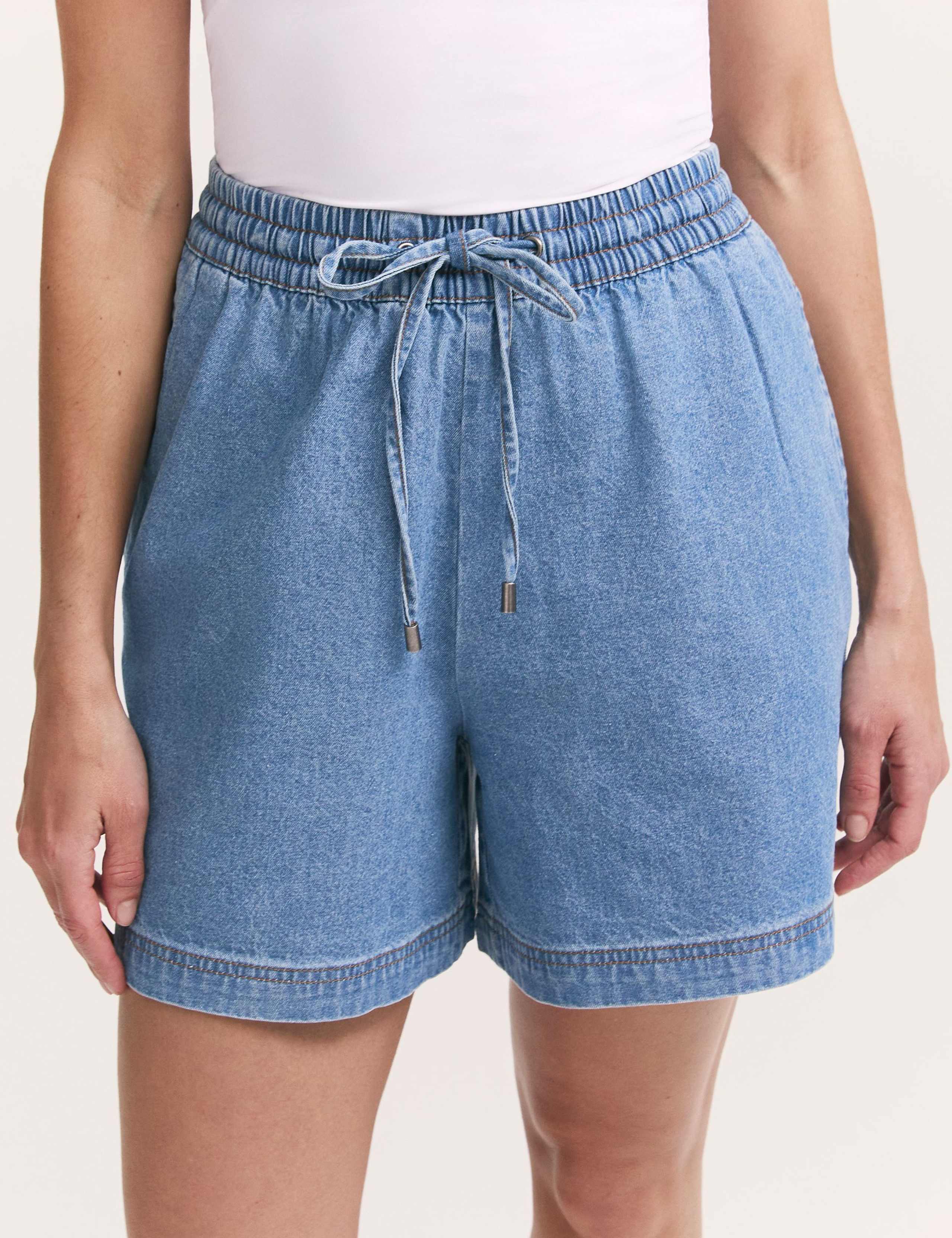 Pure Cotton Denim Shorts