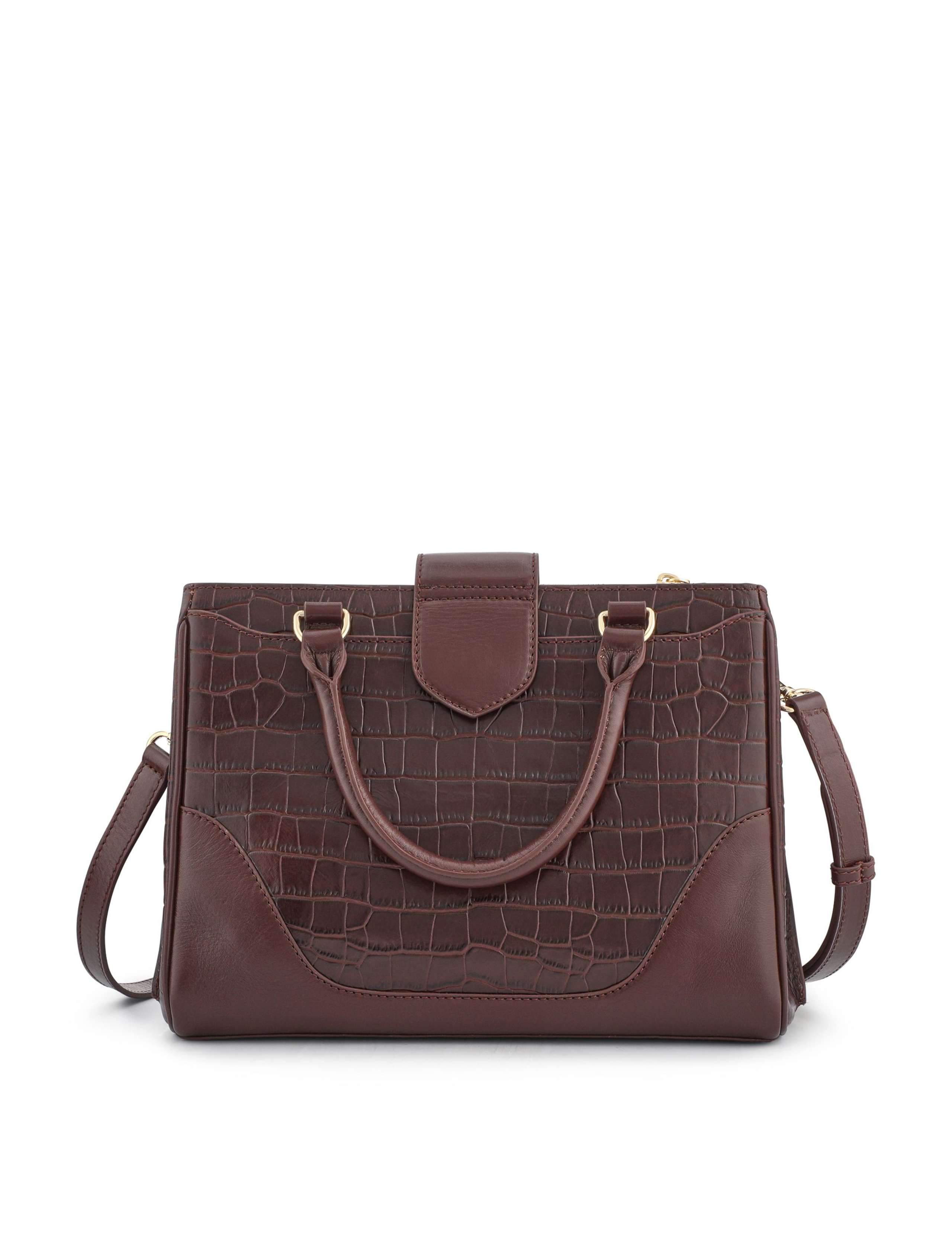 Leather Handbag with an Adjustable Strap