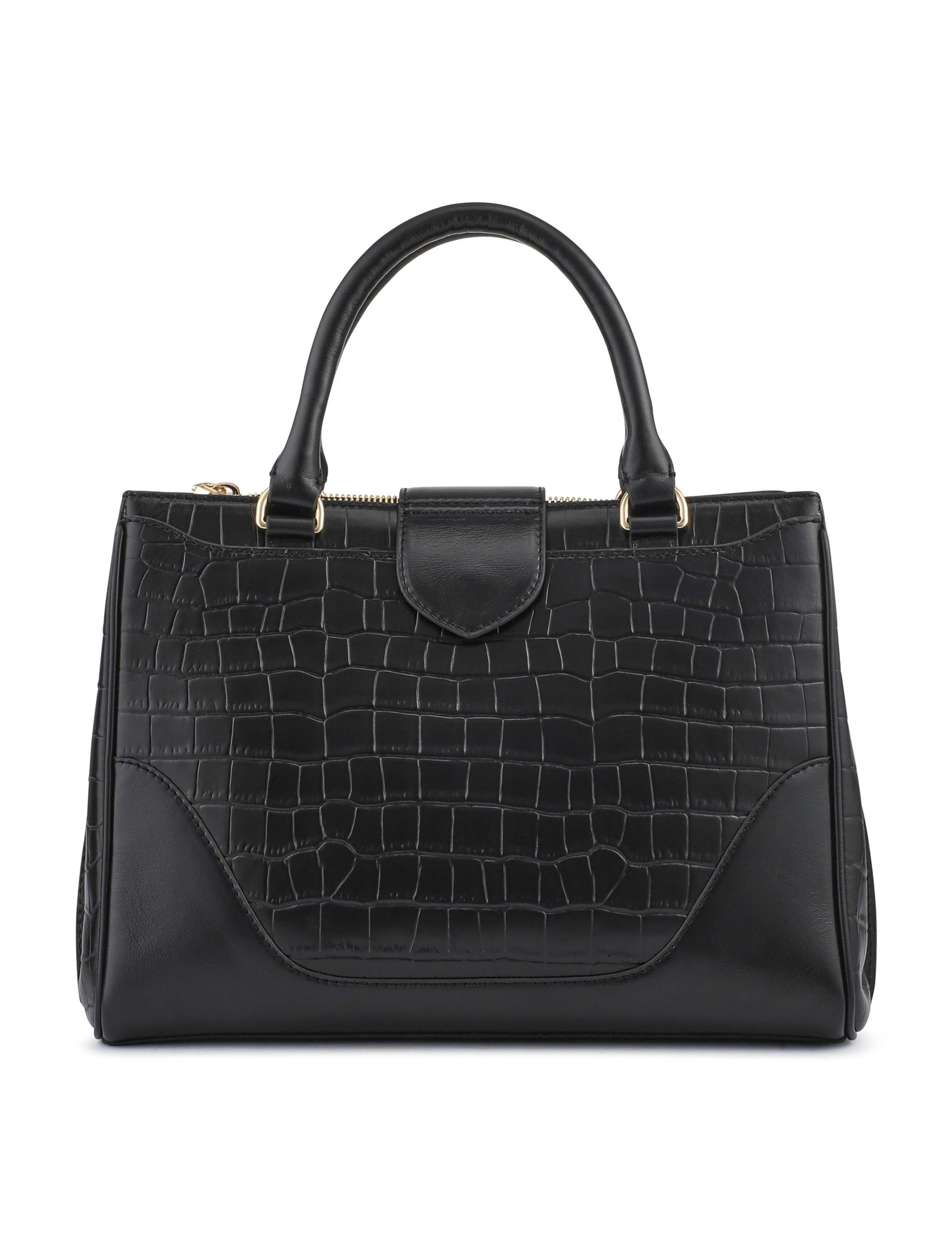 Leather Handbag with an Adjustable Strap