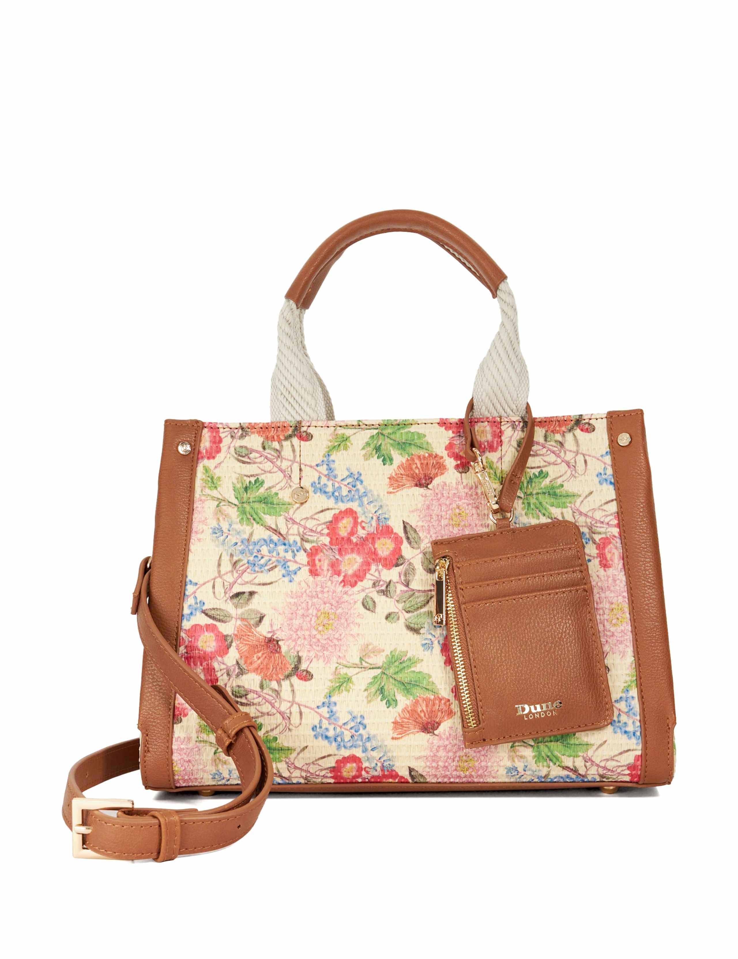 Straw Floral Tote Bag