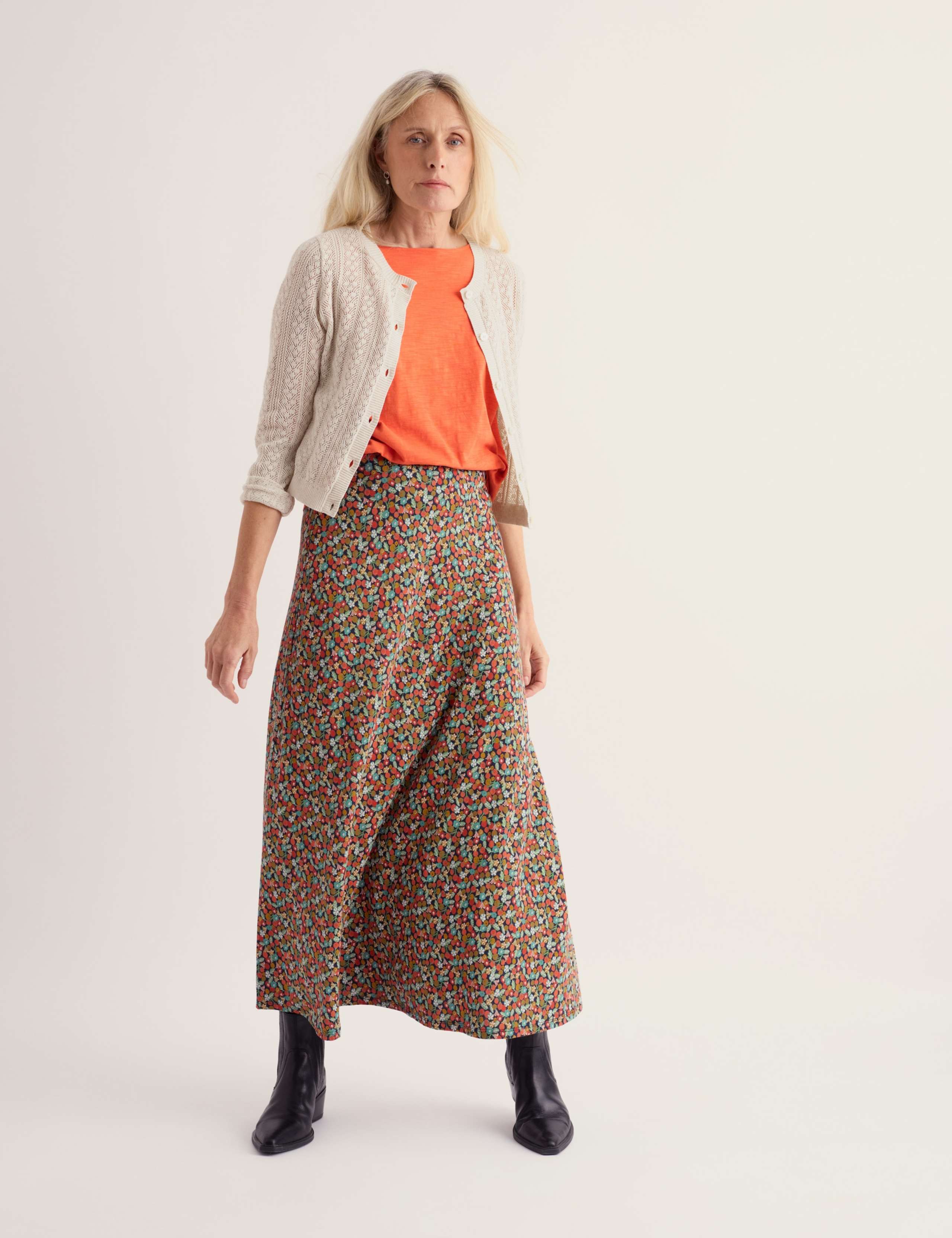 Cotton Rich Ditsy Floral Midaxi Skirt