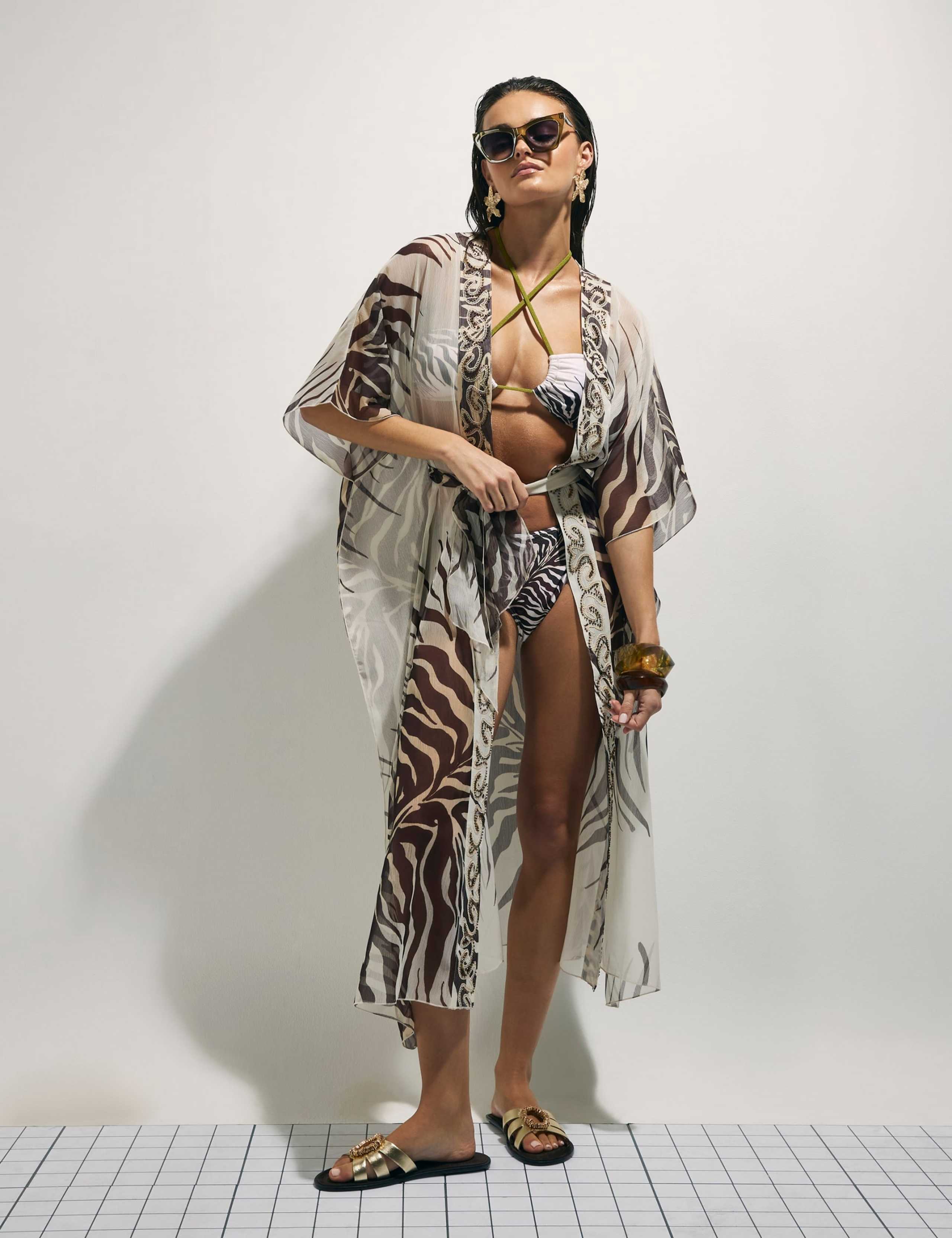 Animal Print Kaftan Beach Dress