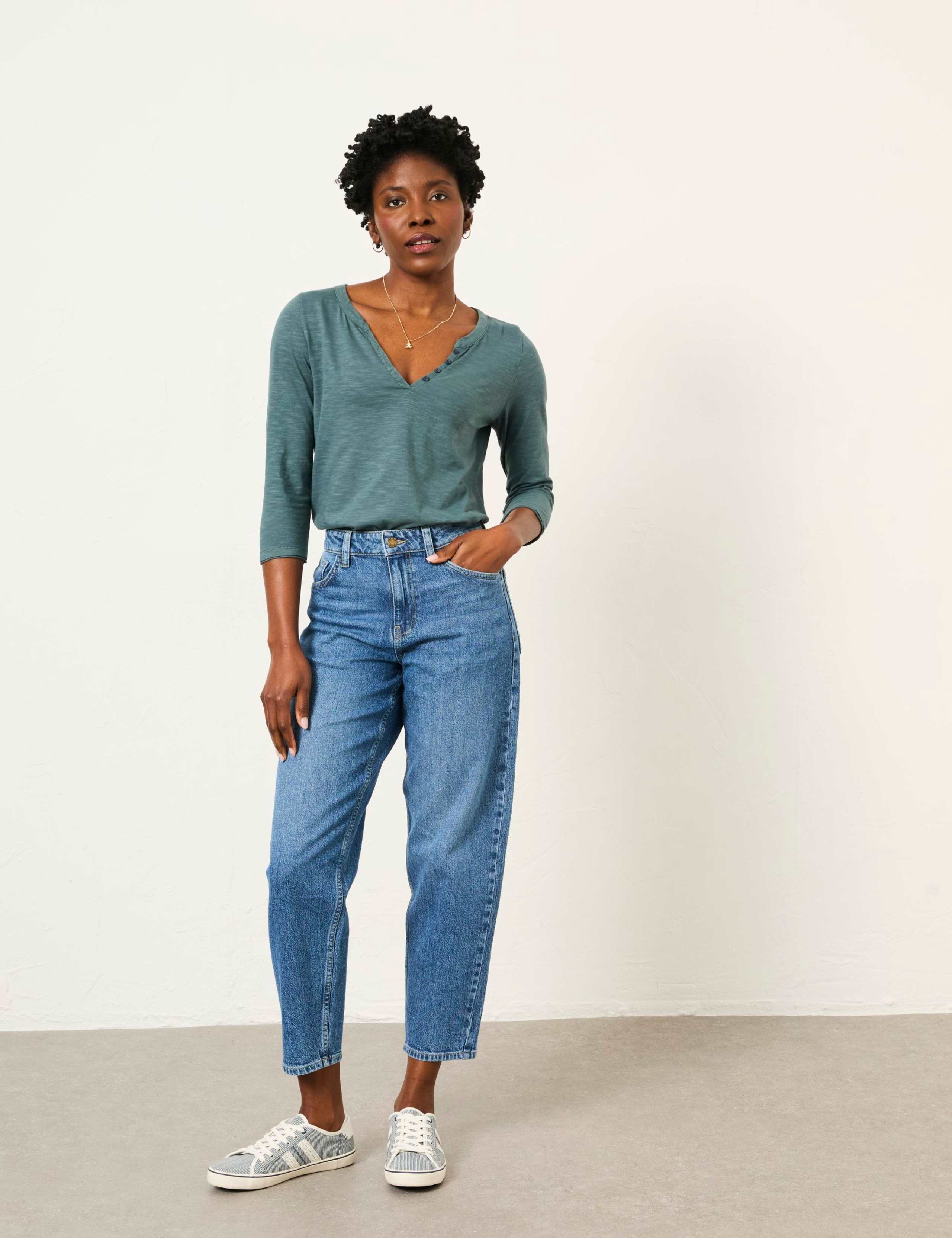 Pure Cotton V-Neck Top