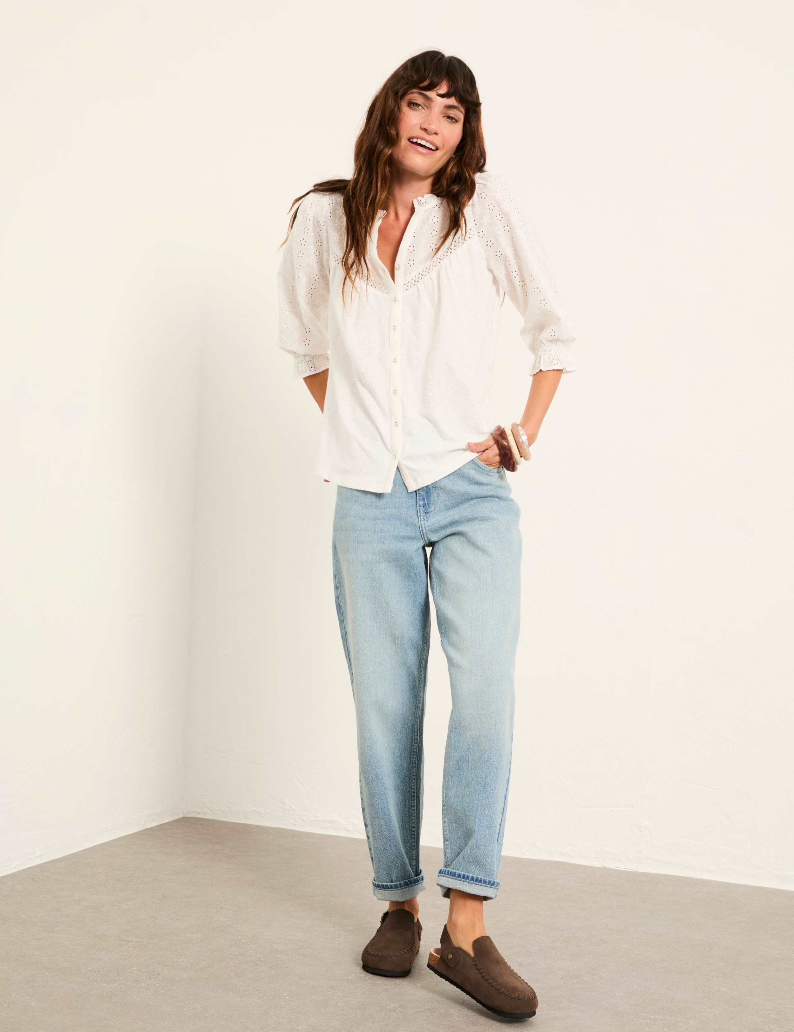 Pure Cotton Broderie Top