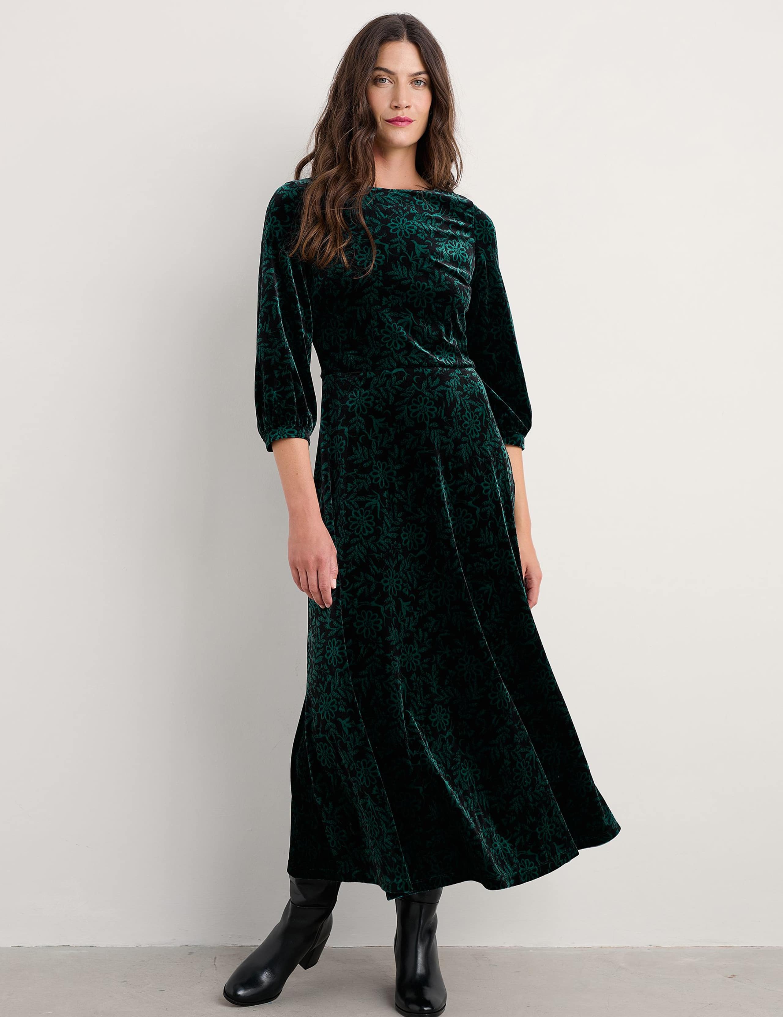 Velvet Midaxi Skater Dress
