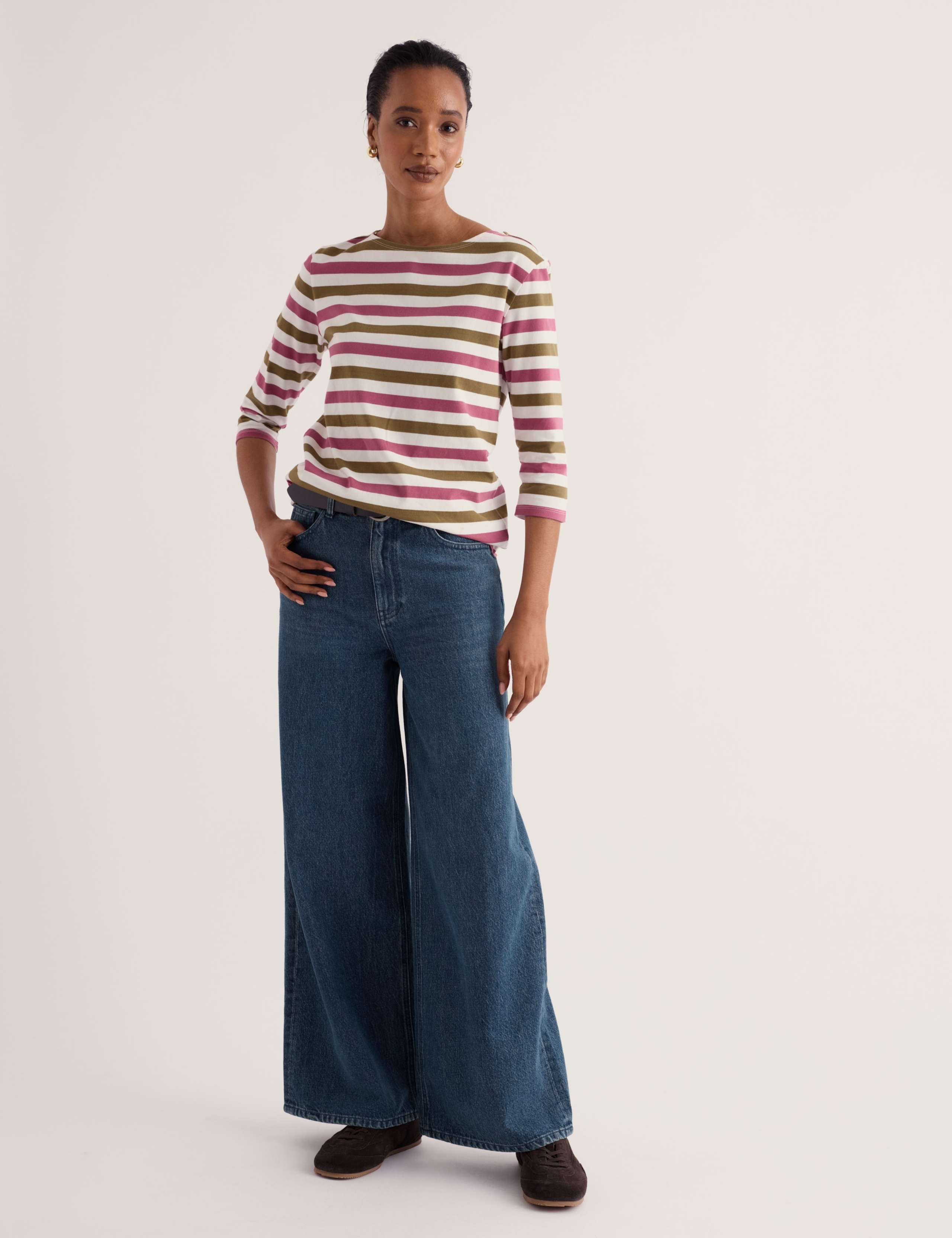 Pure Cotton Striped Relaxed Tunic