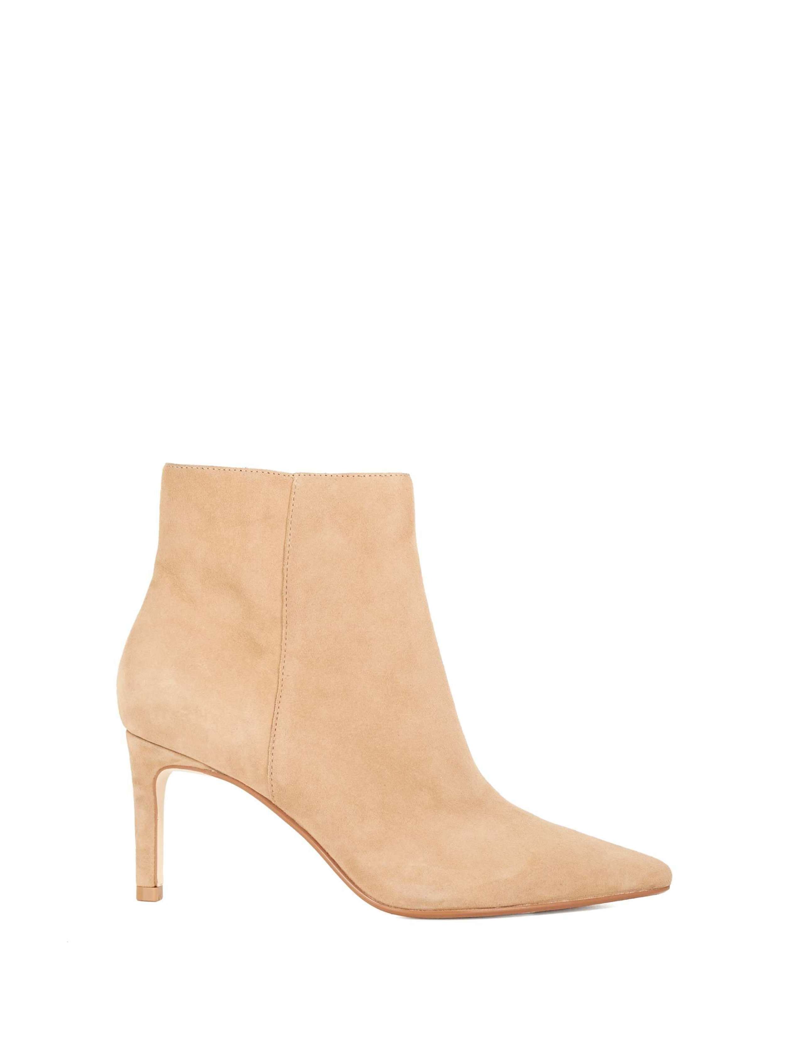 Suede Stiletto Heel Pointed Ankle Boots