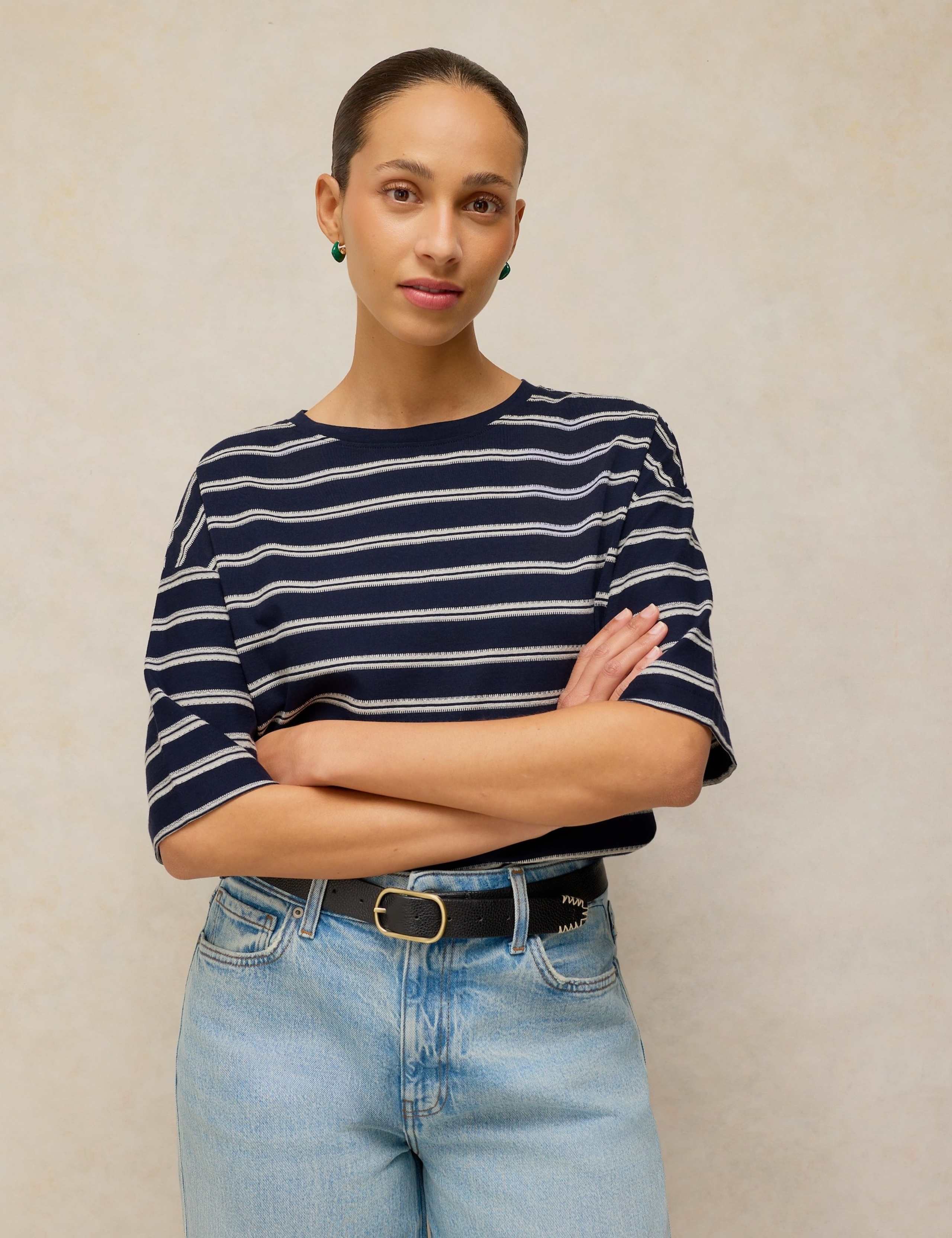 Pure Cotton Striped T-Shirt