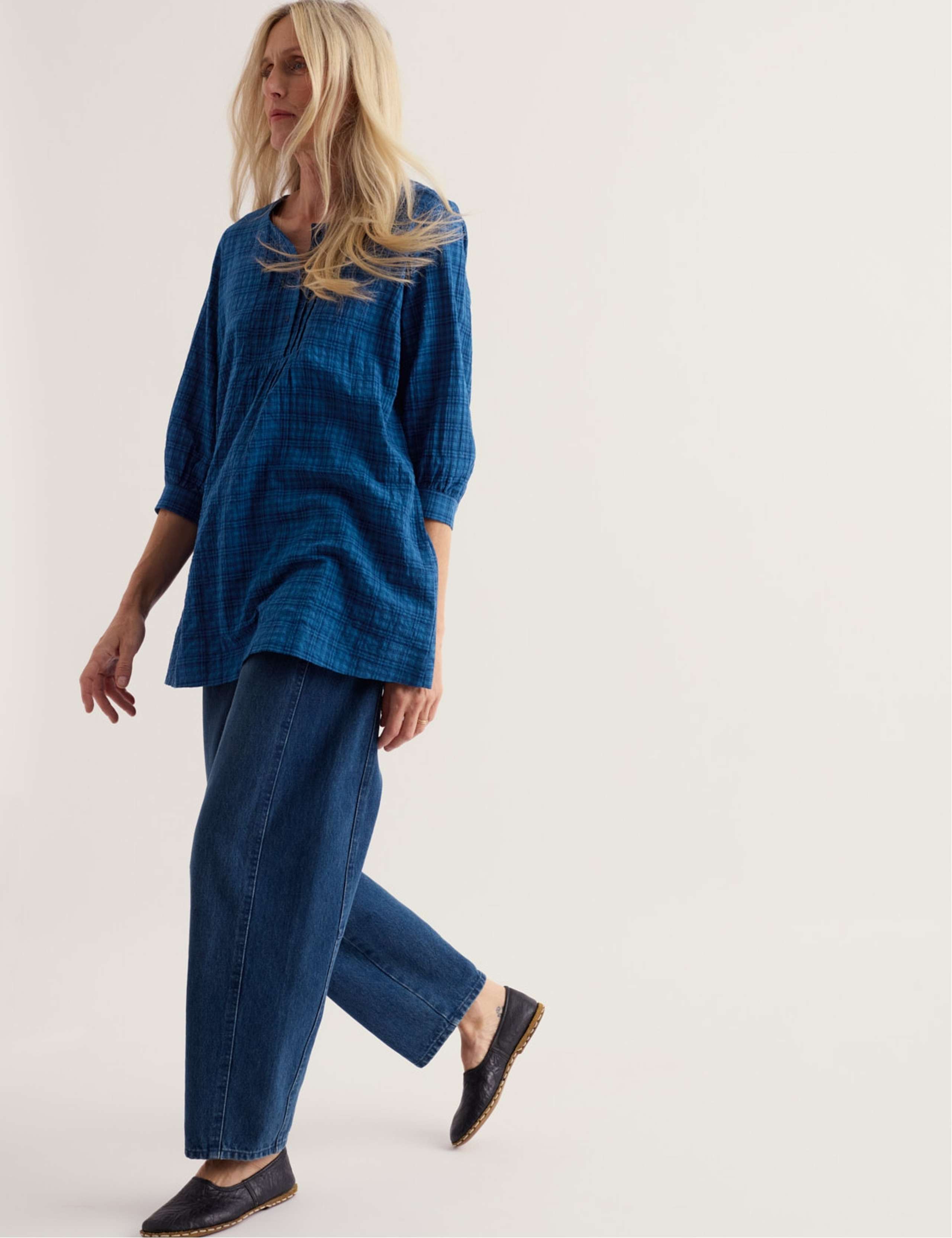Cotton Rich Checked Tunic