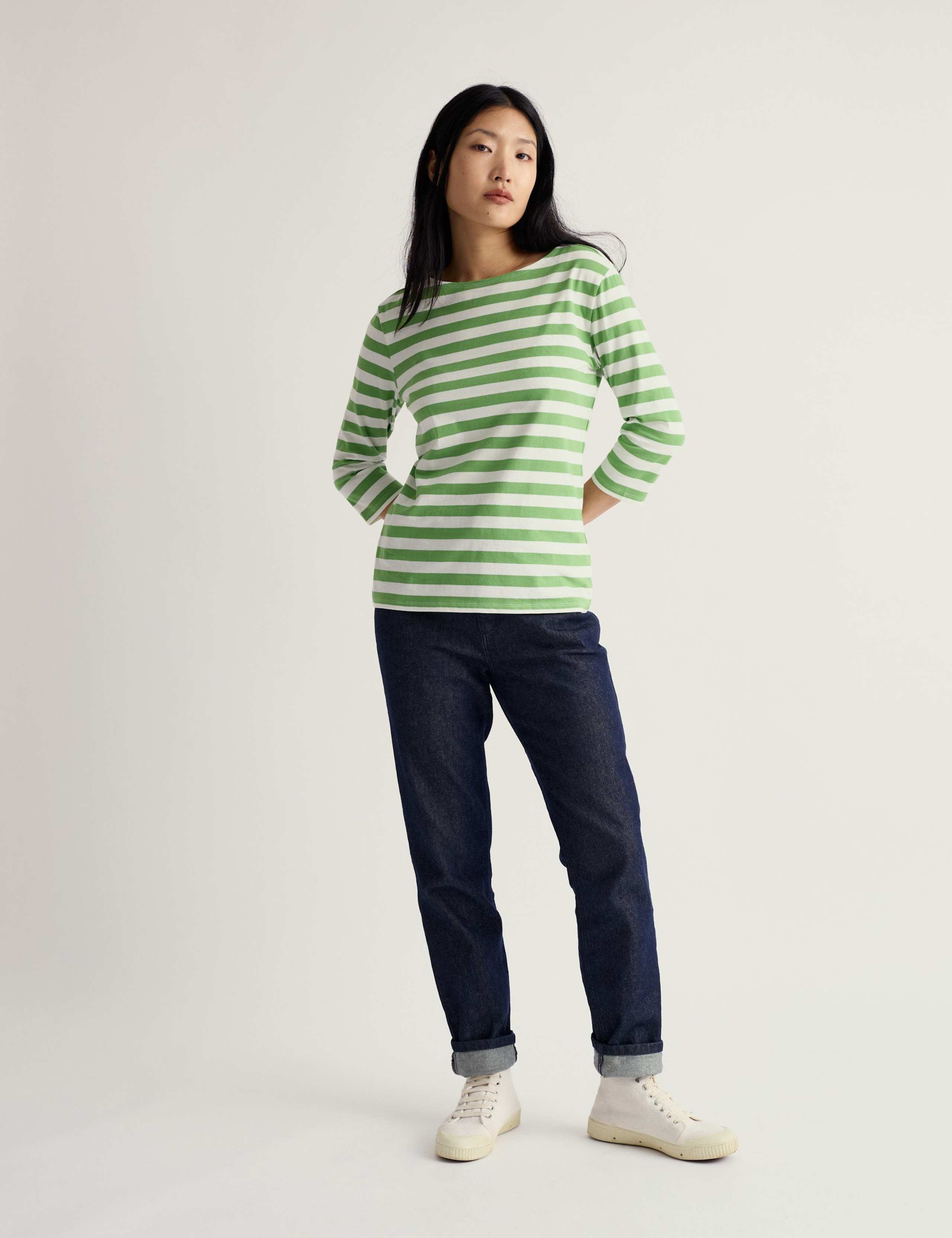 Pure Cotton Striped Top