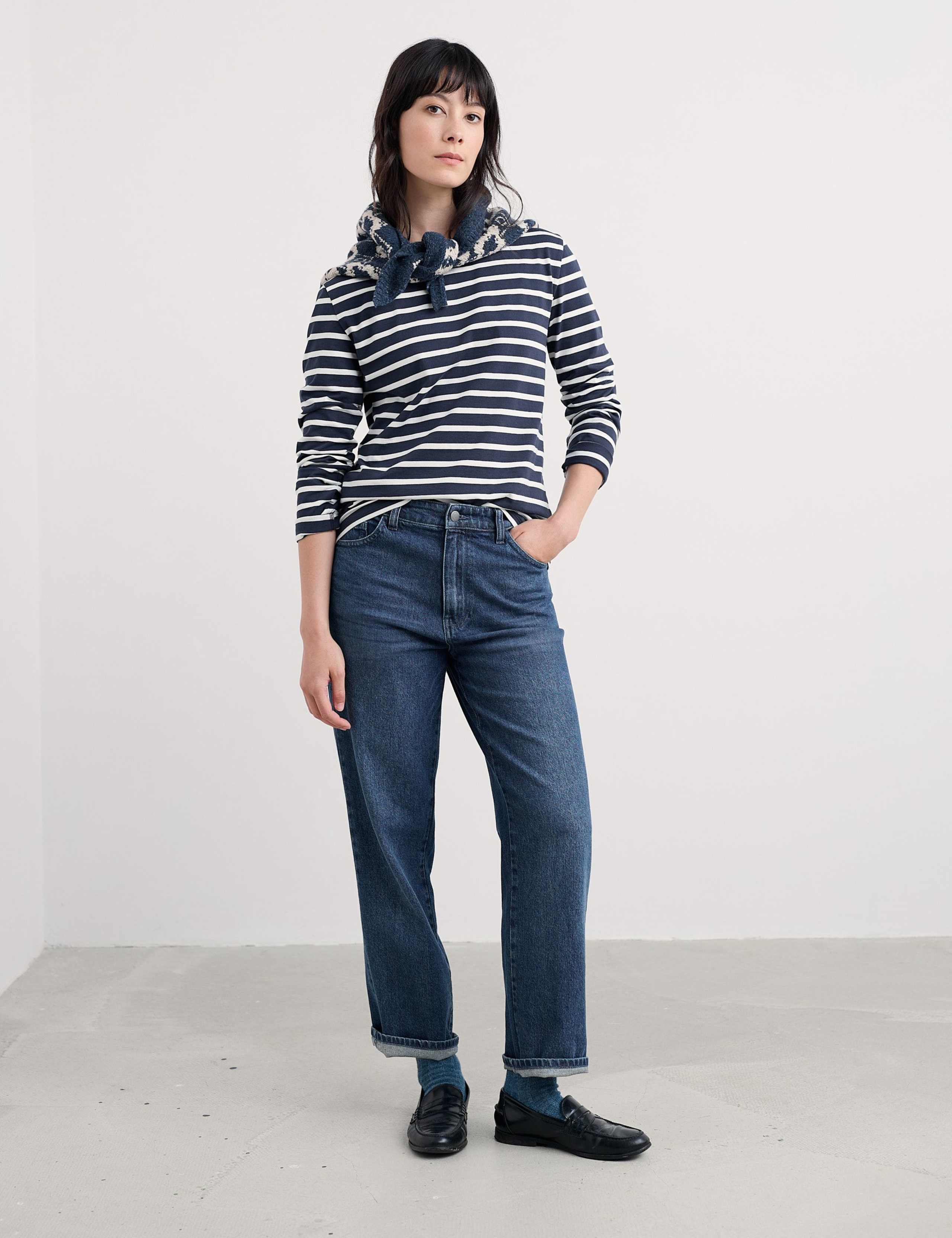 Pure Cotton Striped Top